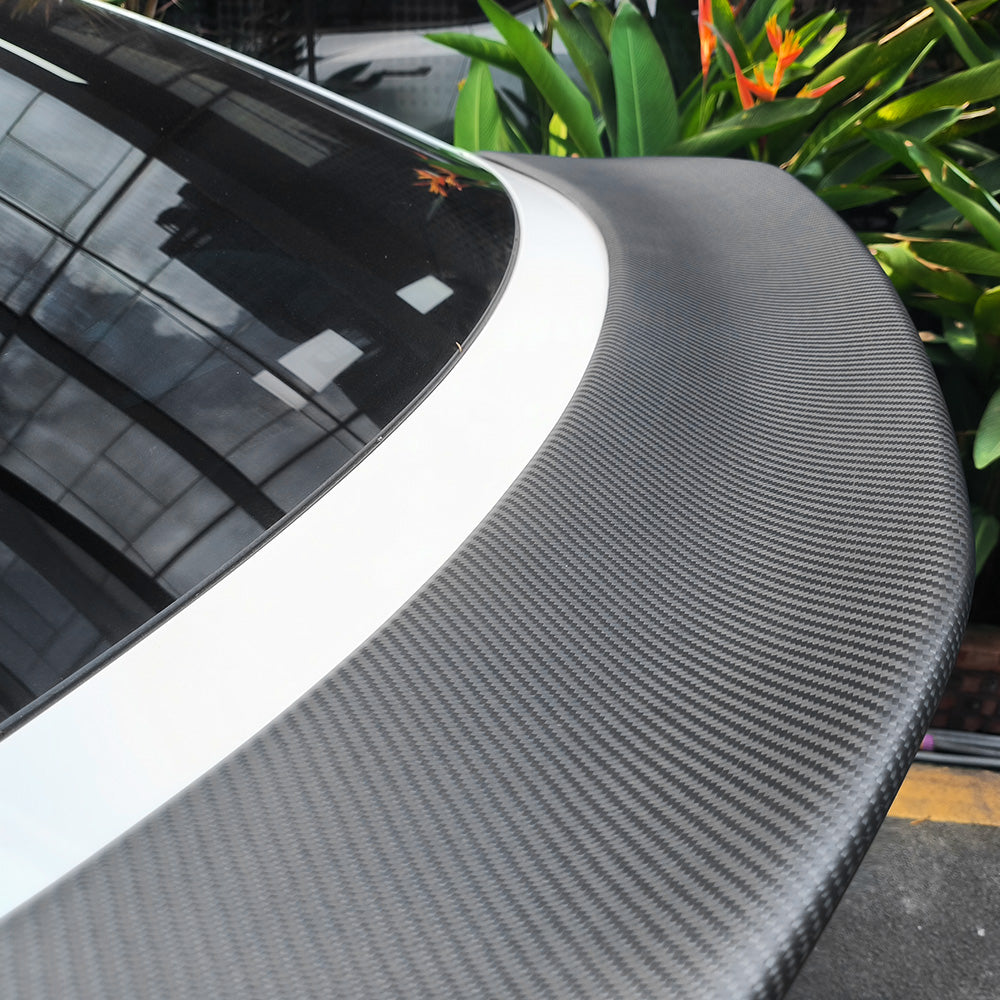 2025+ Tesla Model Y Juniper Carbon Fiber V-Style Rear Wing Spoiler – Aerodynamic Performance Body Kit Upgrade