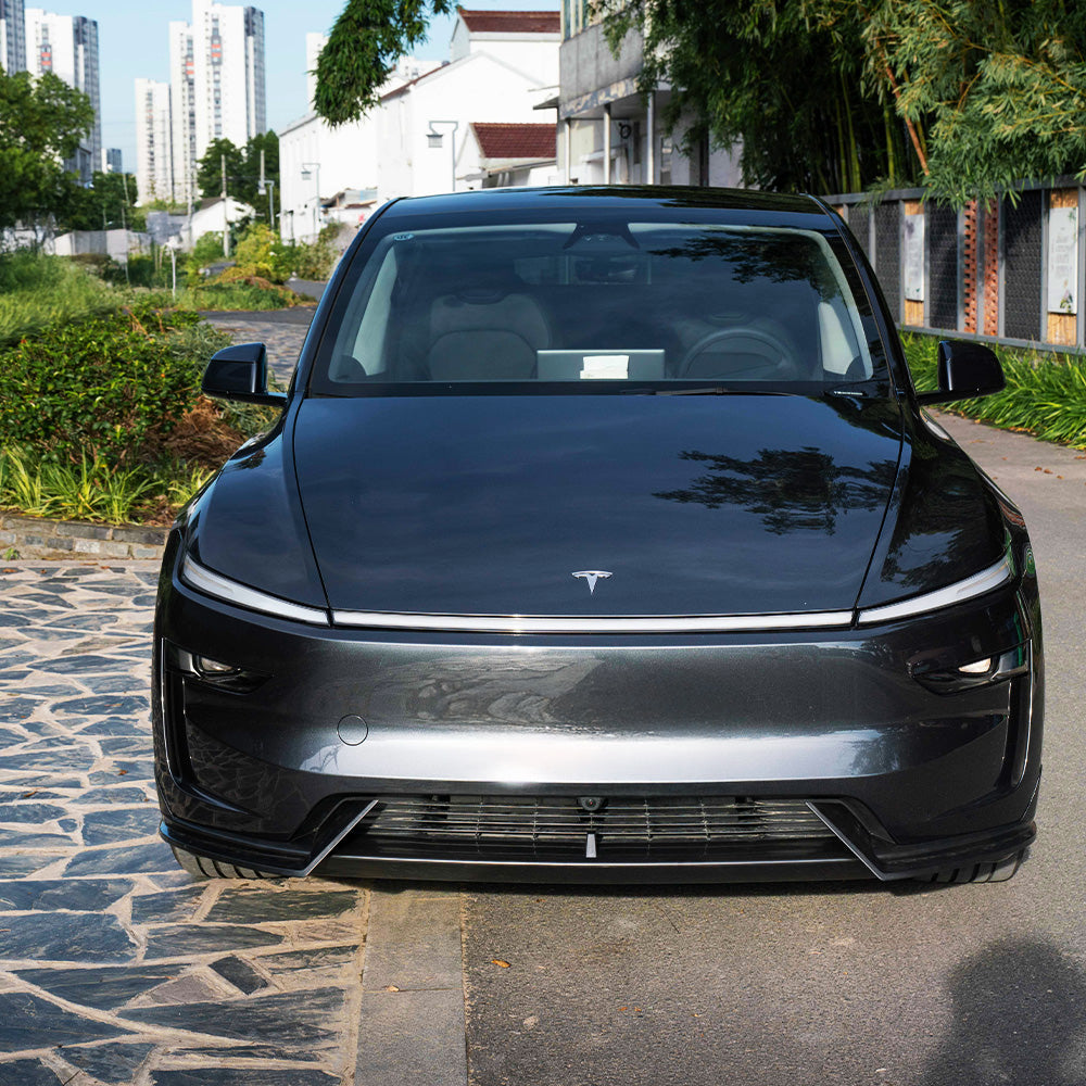 2025+ Tesla Model Y Juniper Front Lip Spoiler by Yeslak | Premium Aerodynamic Upgrade & Bumper Protection
