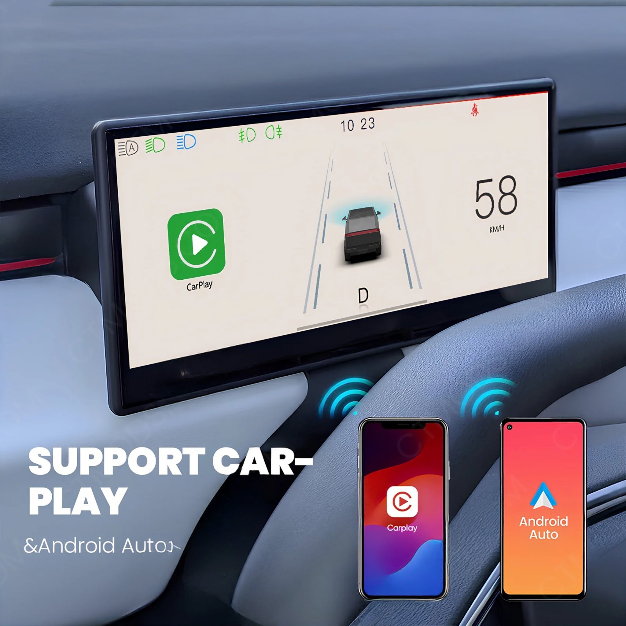Tesla Cybertruck Screen Display 8.9-Inch Smart Instrument Cluster