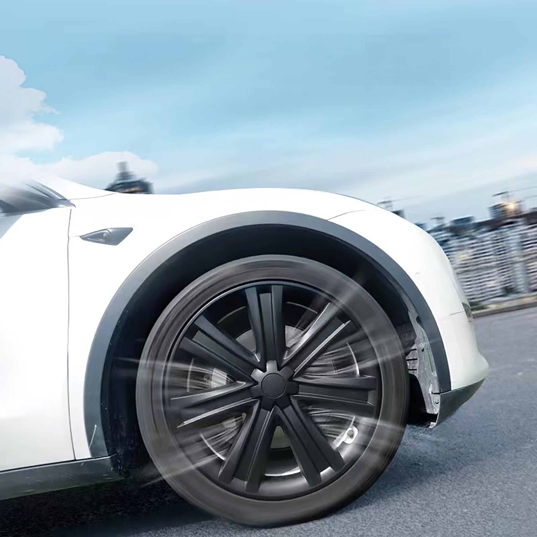 1 Pcs Wheel Cover For Tesla Model Y 19'' Gemini Wheels & Model S 19" Tempest Wheels (1 Pcs)