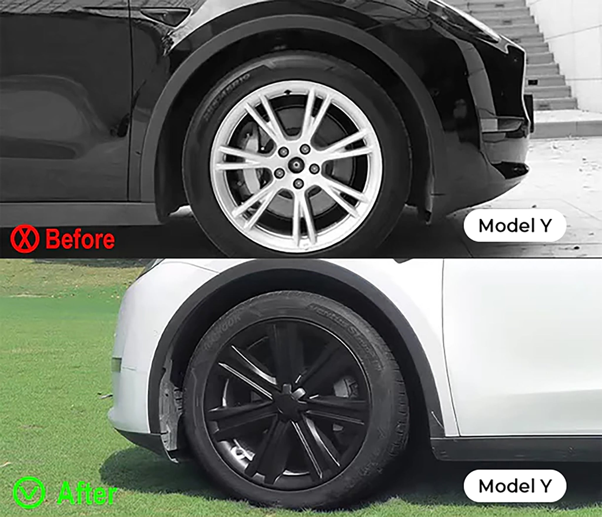 1 Pcs Wheel Cover For Tesla Model Y 19'' Gemini Wheels & Model S 19" Tempest Wheels (1 Pcs)