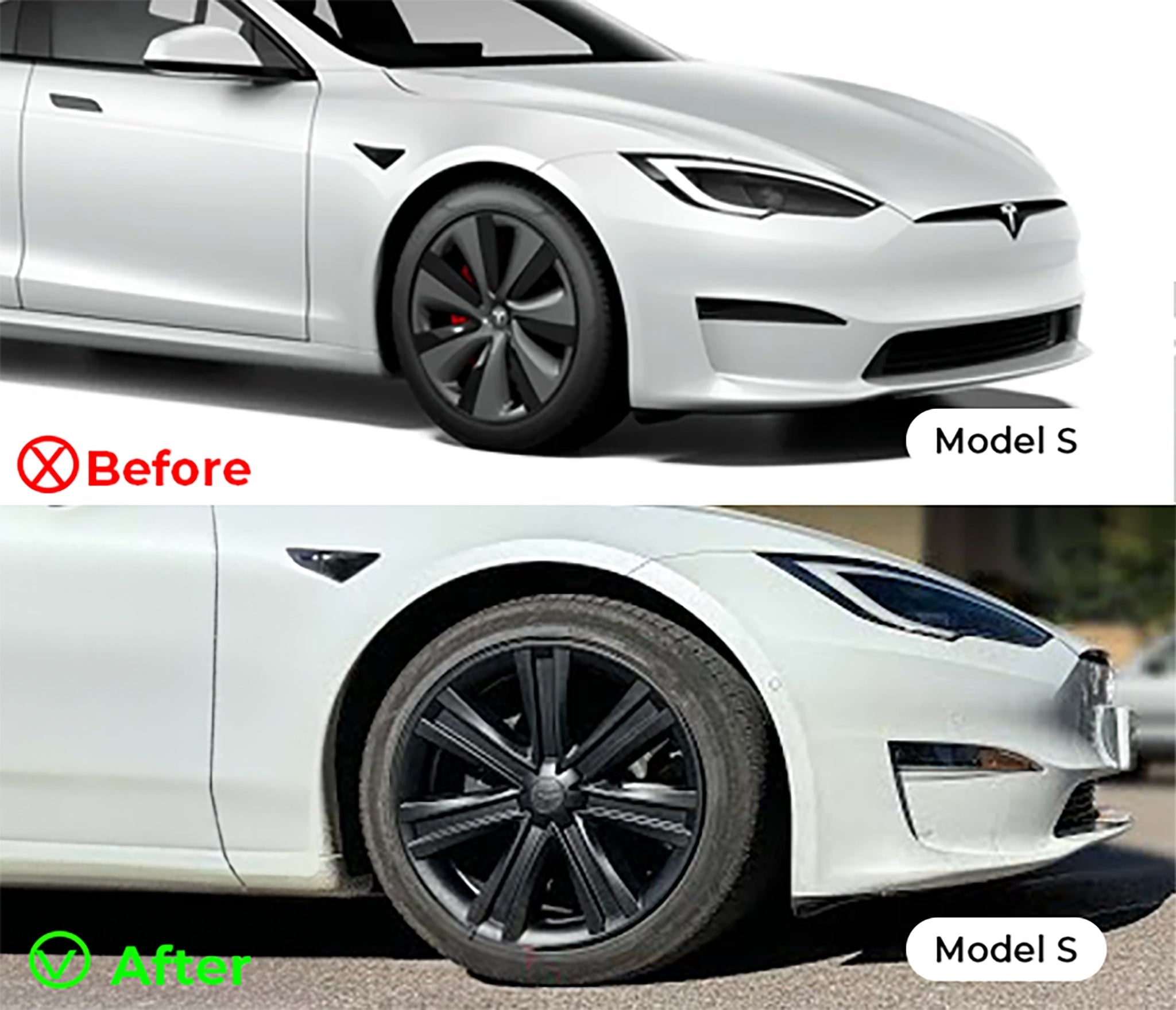 1 Pcs Wheel Cover For Tesla Model Y 19'' Gemini Wheels & Model S 19" Tempest Wheels (1 Pcs)