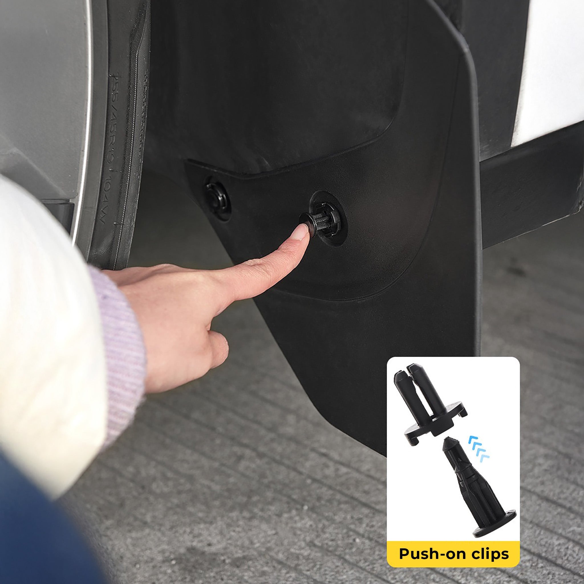 Best Flexible Mud Flaps Set For Tesla Model Y / 3 - With Push-on Clips