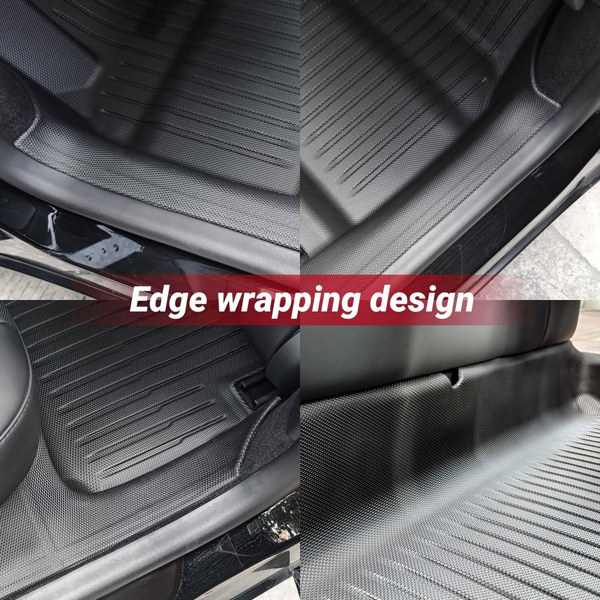 Tesla Model 3 Highland 2024+ Custom All-Weather Floor Mats – Full TPE Wrap for Ultimate Protection