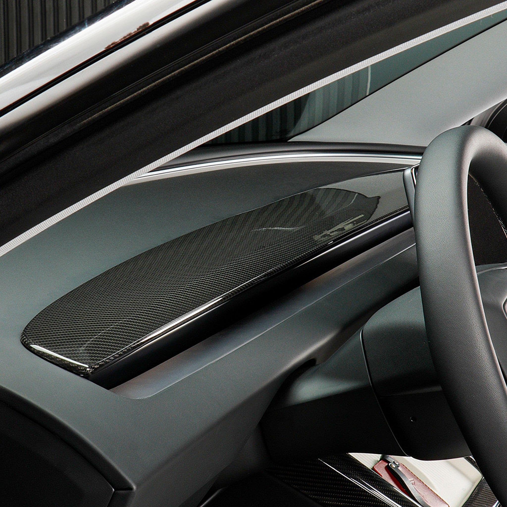 Upgrading Real Carbon Fiber Dashboard Replacement For 2024+ Tesla Model 3 Highland