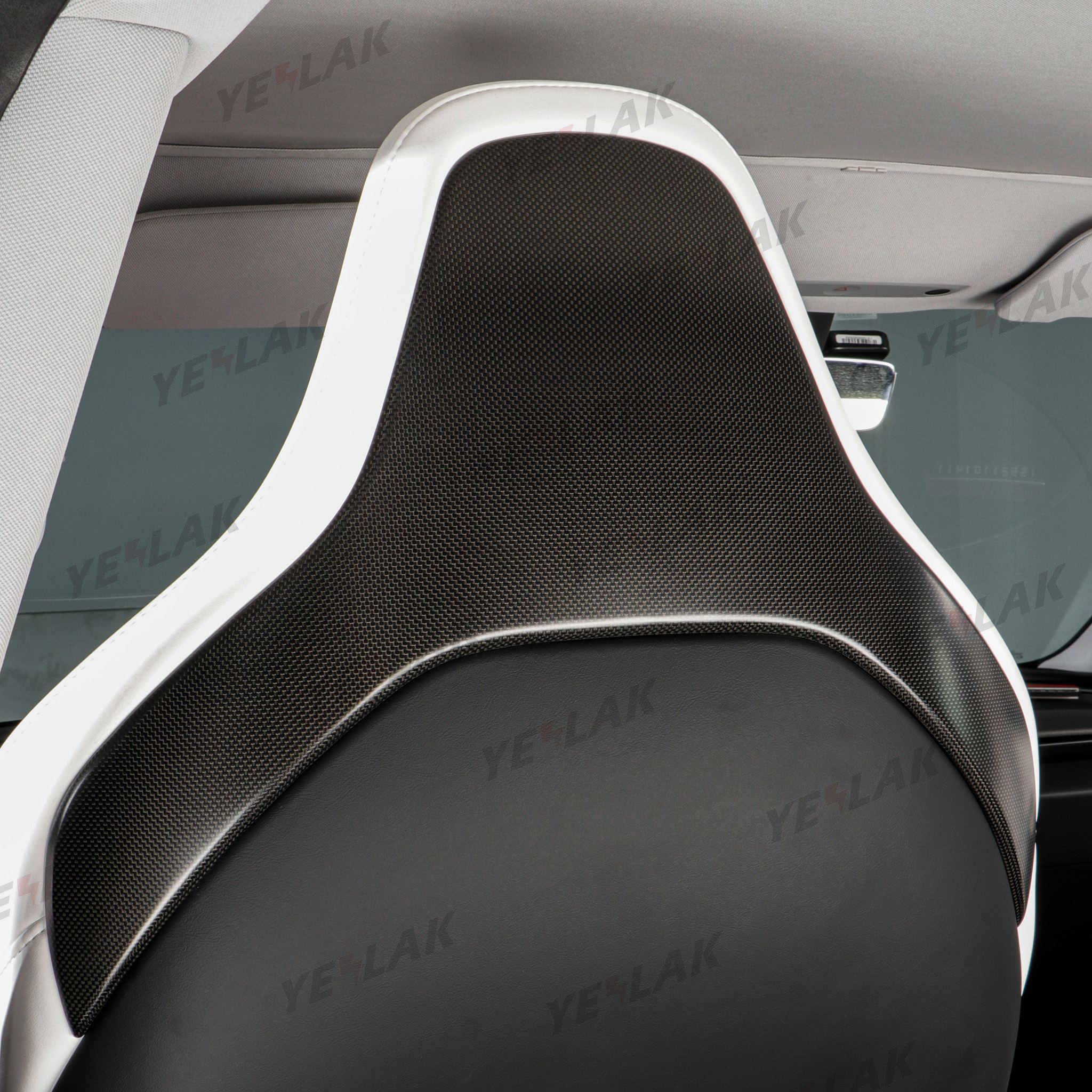 Real Carbon Fiber Seat Back Covers for 2024+ Tesla Model 3 Highland Performance – 1x1 Plain & 2x2 Twill Weave