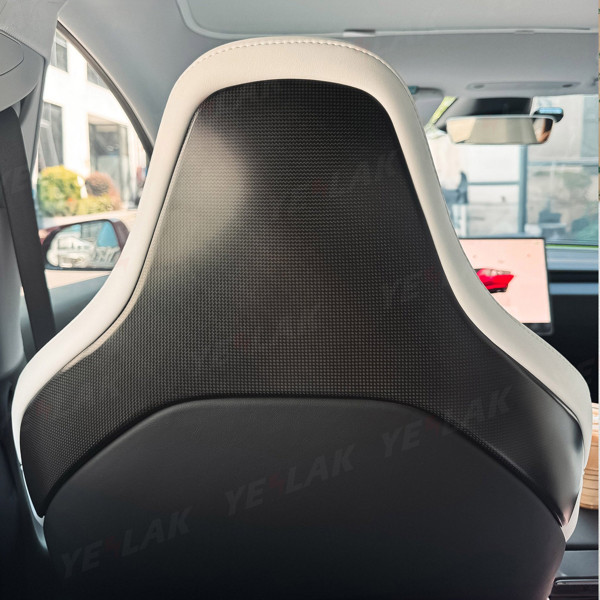 Real Carbon Fiber Seat Back Covers for 2024+ Tesla Model 3 Highland Performance – 1x1 Plain & 2x2 Twill Weave