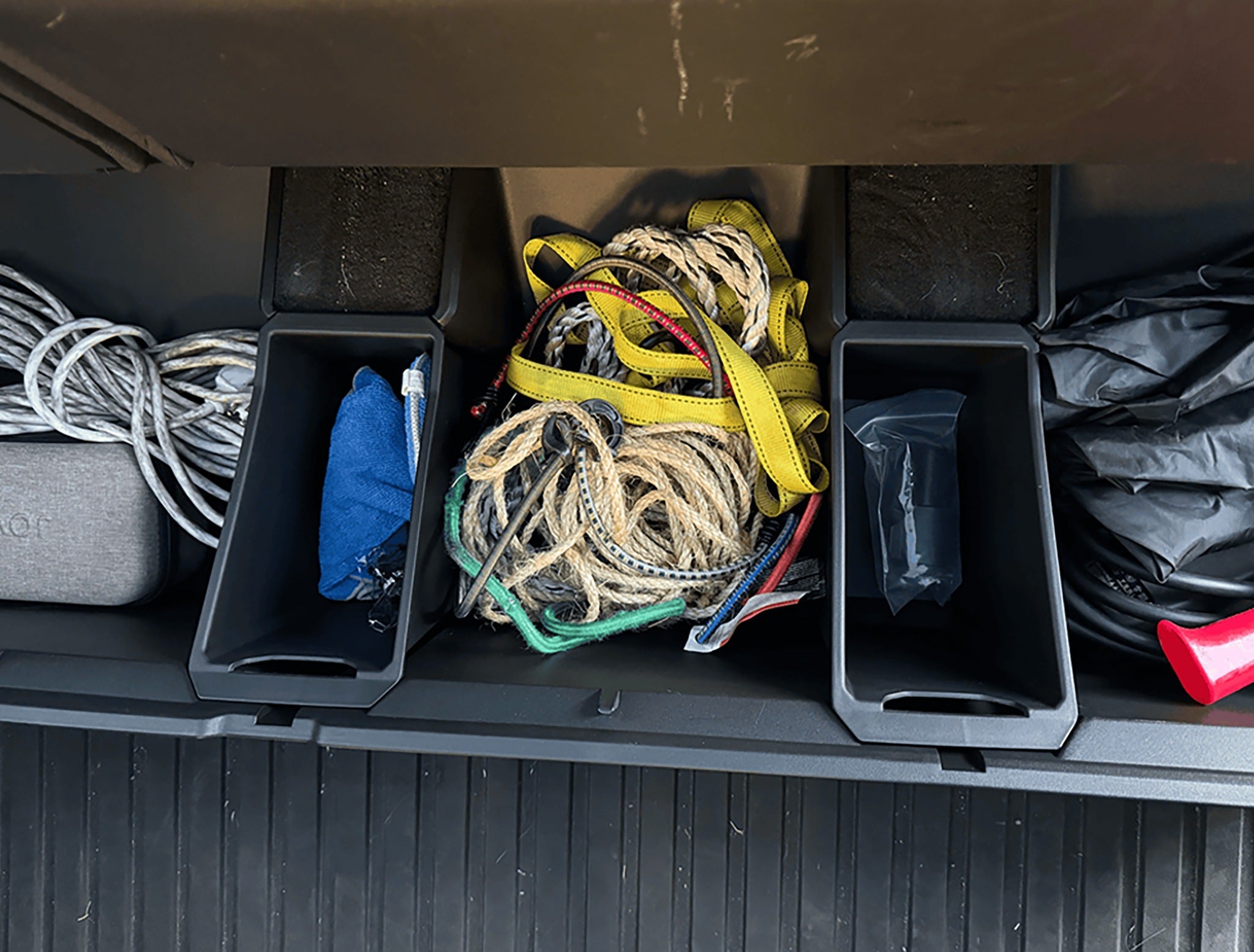 Cybertruck Underseat Storage Bin with Add-On Buckets