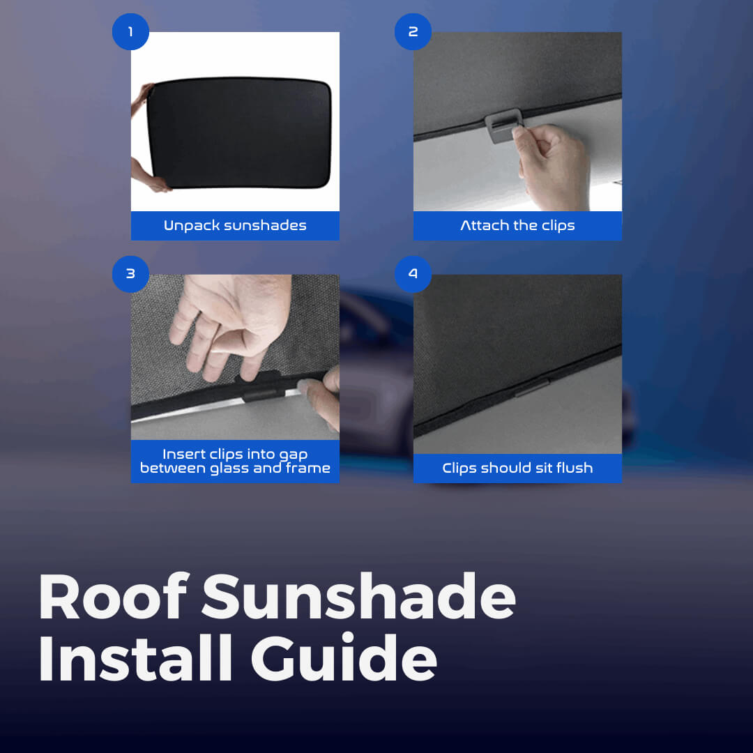 Bundle: Tesla Model 3 Highland 2024+ Sunshade Set (Roof+Windshield Glass Sunshade)