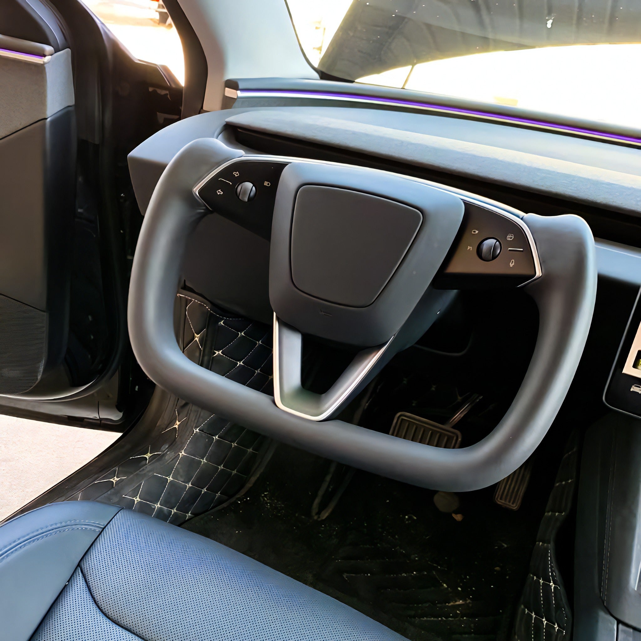 Tesla Model 3 Highland Yoke Steering Wheel (2024+) | Heated Leather Upgrade