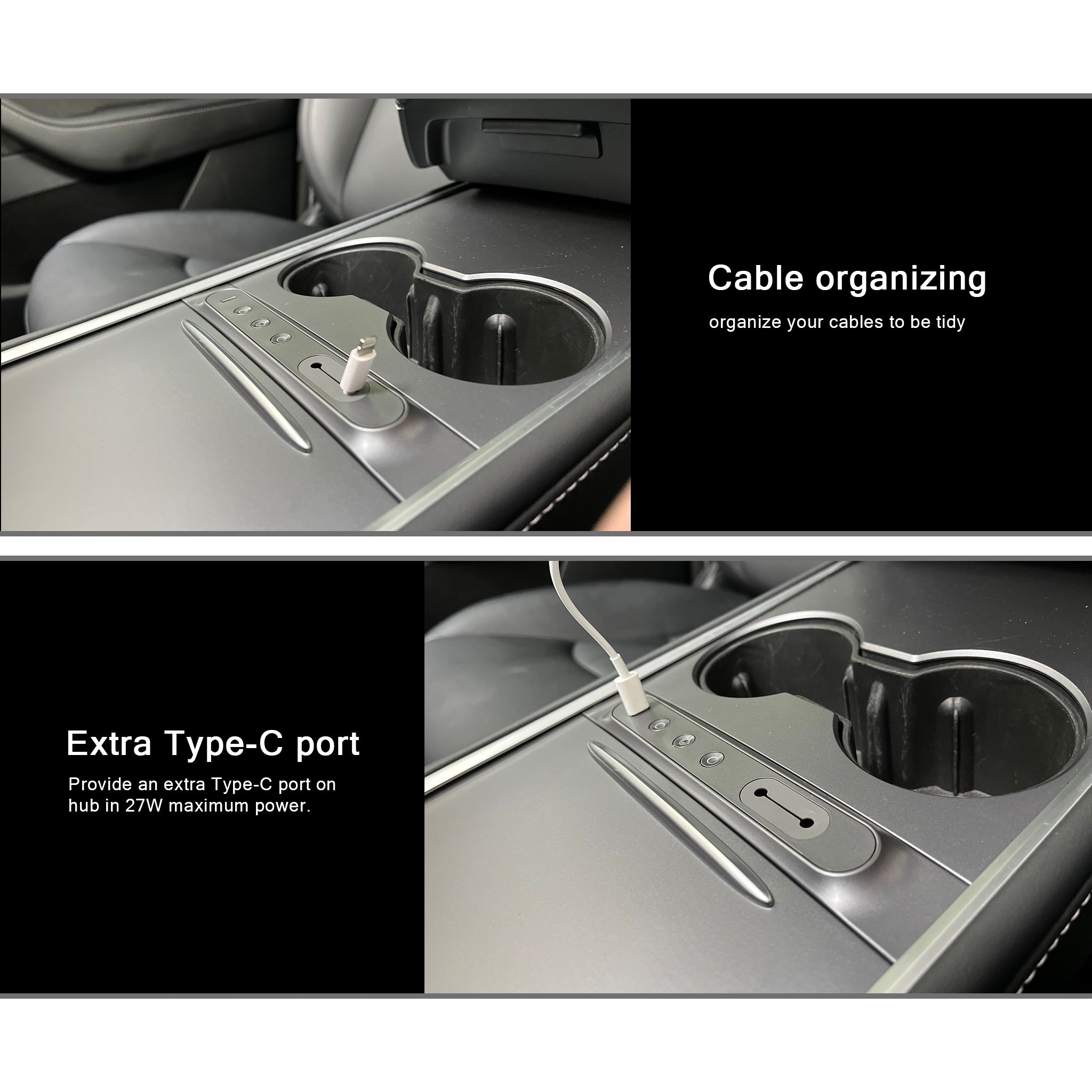 Physical Shortcut Buttons USB Hub For Tesla Model 3/Y 2021+