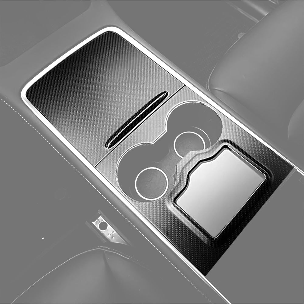 Premium Carbon Fiber Center Console Overlay for Tesla Model 3/Y | Custom Fit, Luxury Interior Upgrade