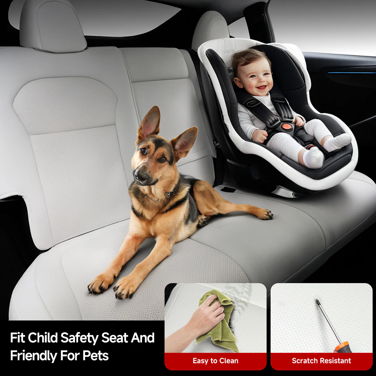 Premium Custom-Fit Tesla Seat Covers for Model 3 & Model Y (2017-2025) – Enhanced Comfort, Durability & Interior Protection