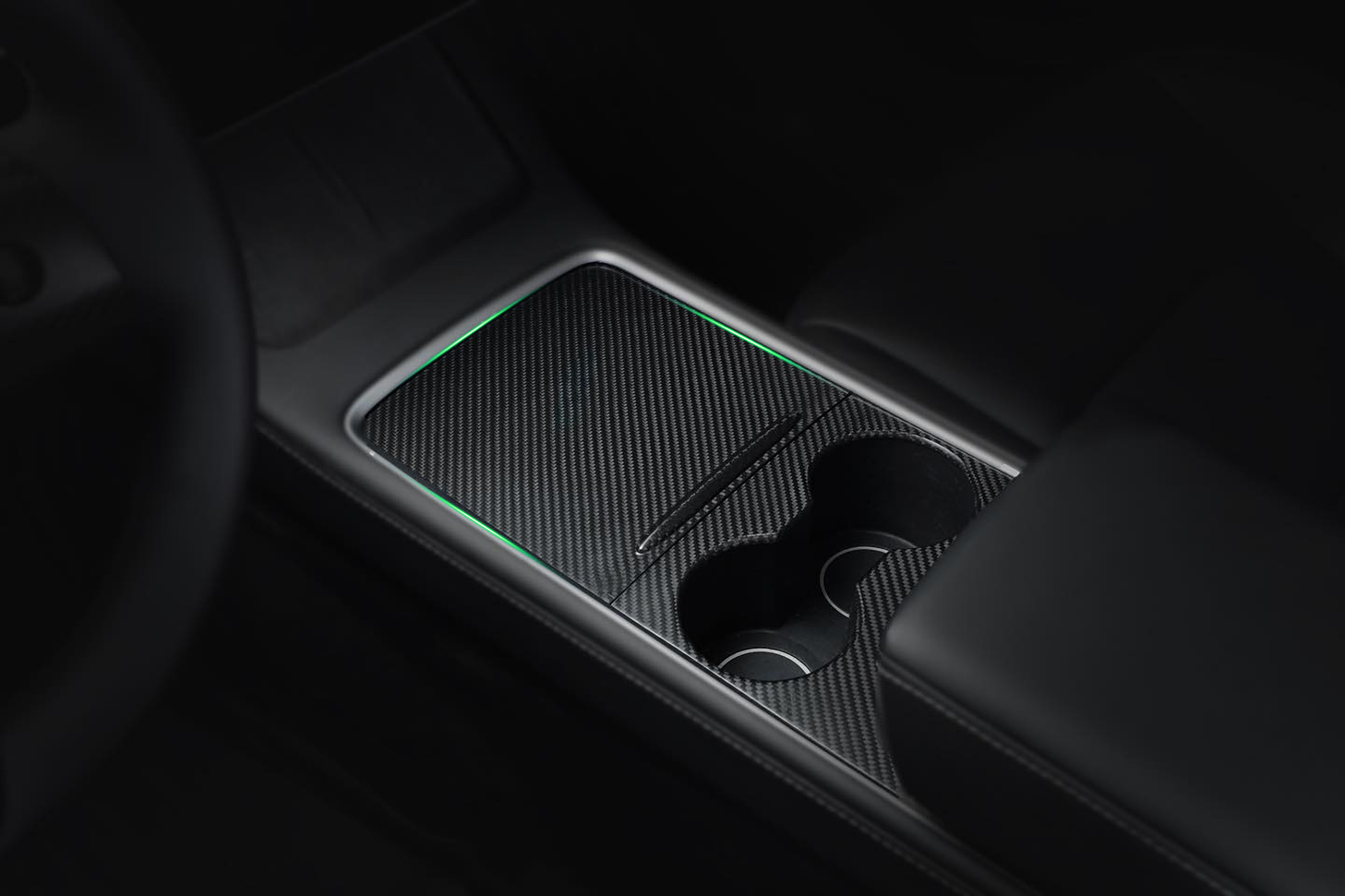Premium Carbon Fiber Center Console Overlay for Tesla Model 3/Y | Custom Fit, Luxury Interior Upgrade