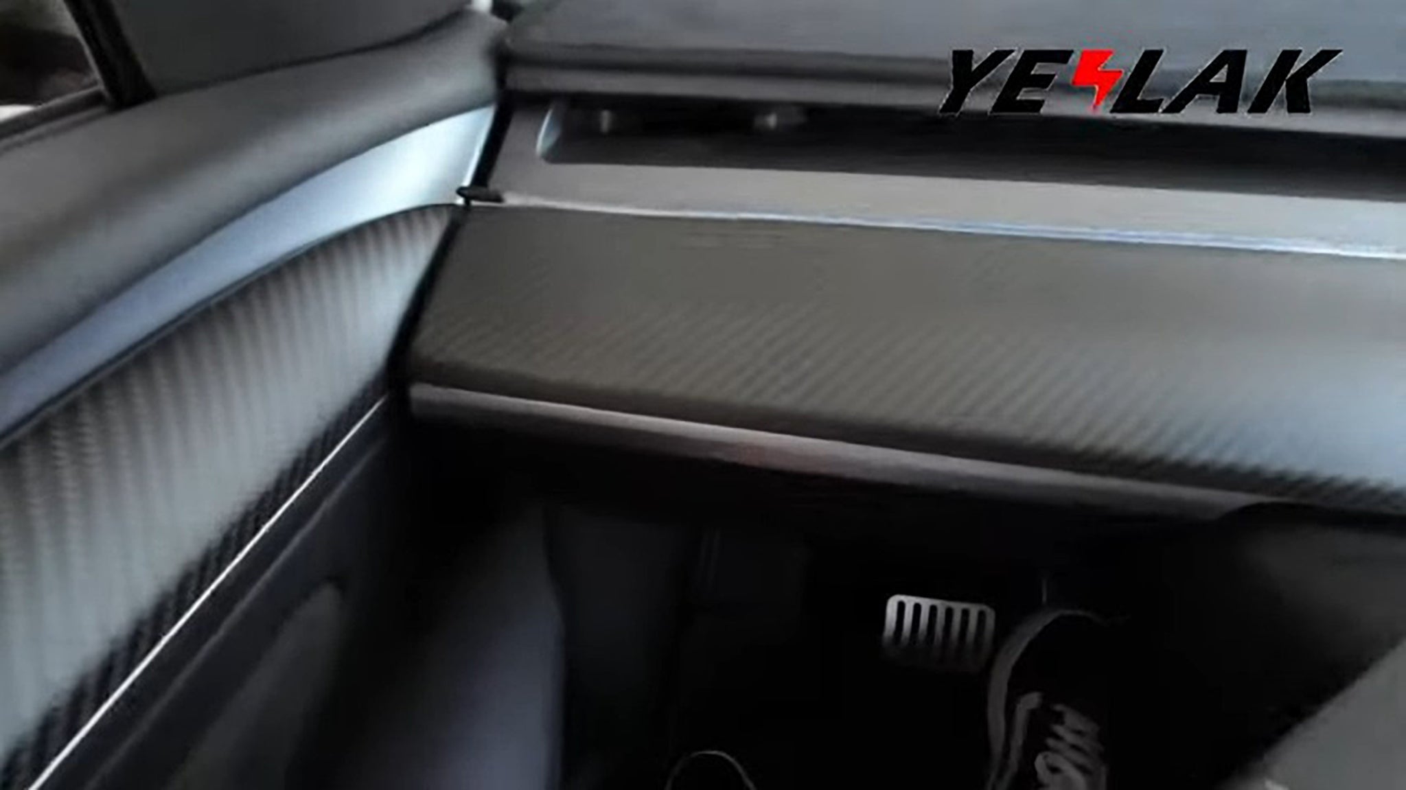 Yeslak Tesla Model 3/Y Dry Carbon Fiber Dashboard Cover | OEM Fit, UV-Resistant