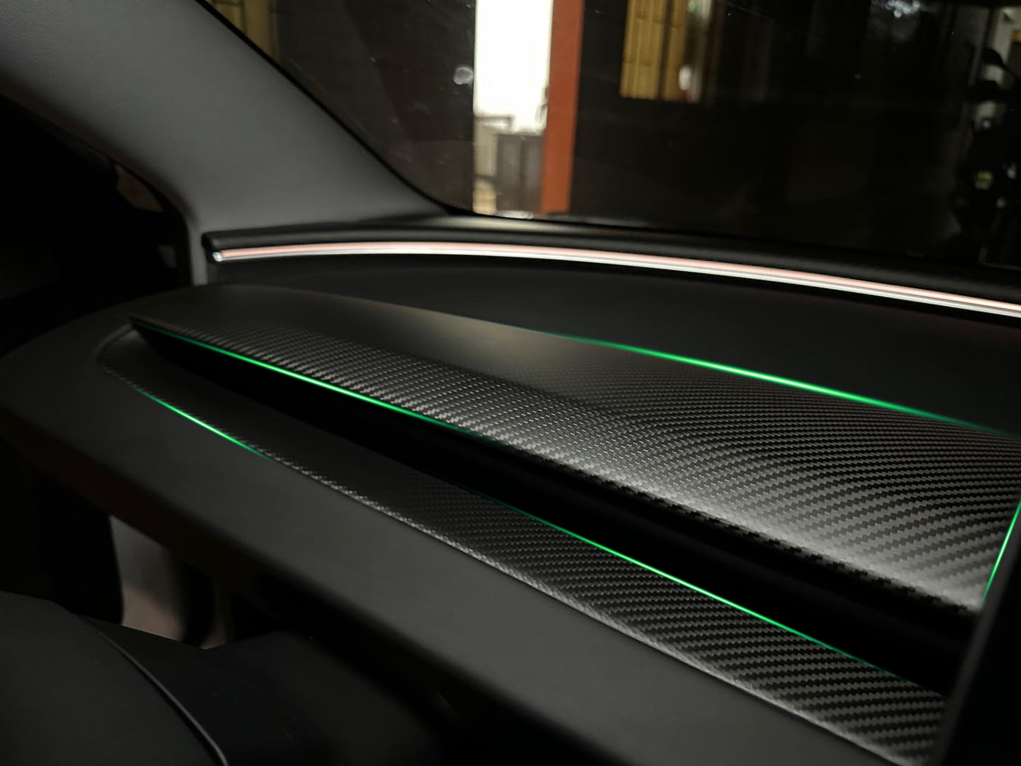 Upgrading Real Carbon Fiber Dashboard Replacement For 2024+ Tesla Model 3 Highland