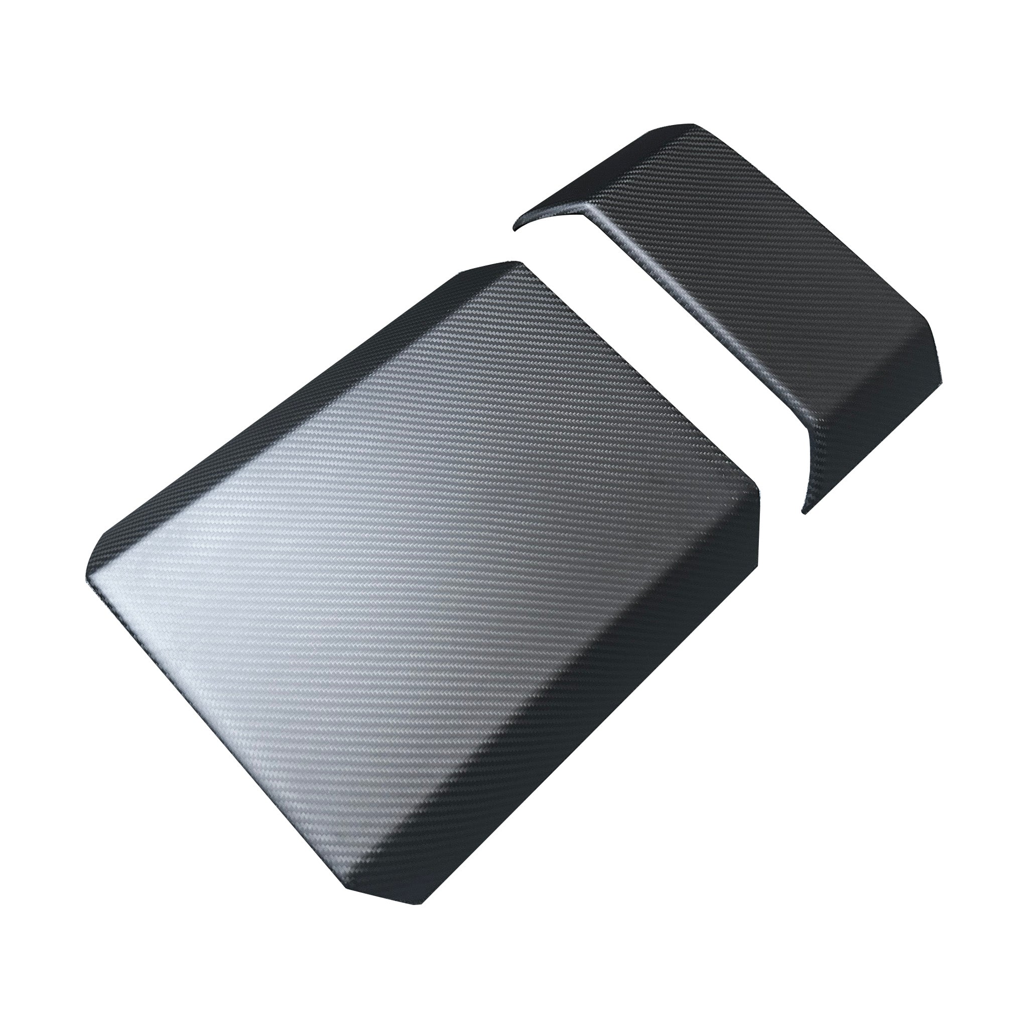 Real Carbon Fiber Armrest Cover & Rear Screen Frame Cover for Tesla Cybertruck (2 Pcs)