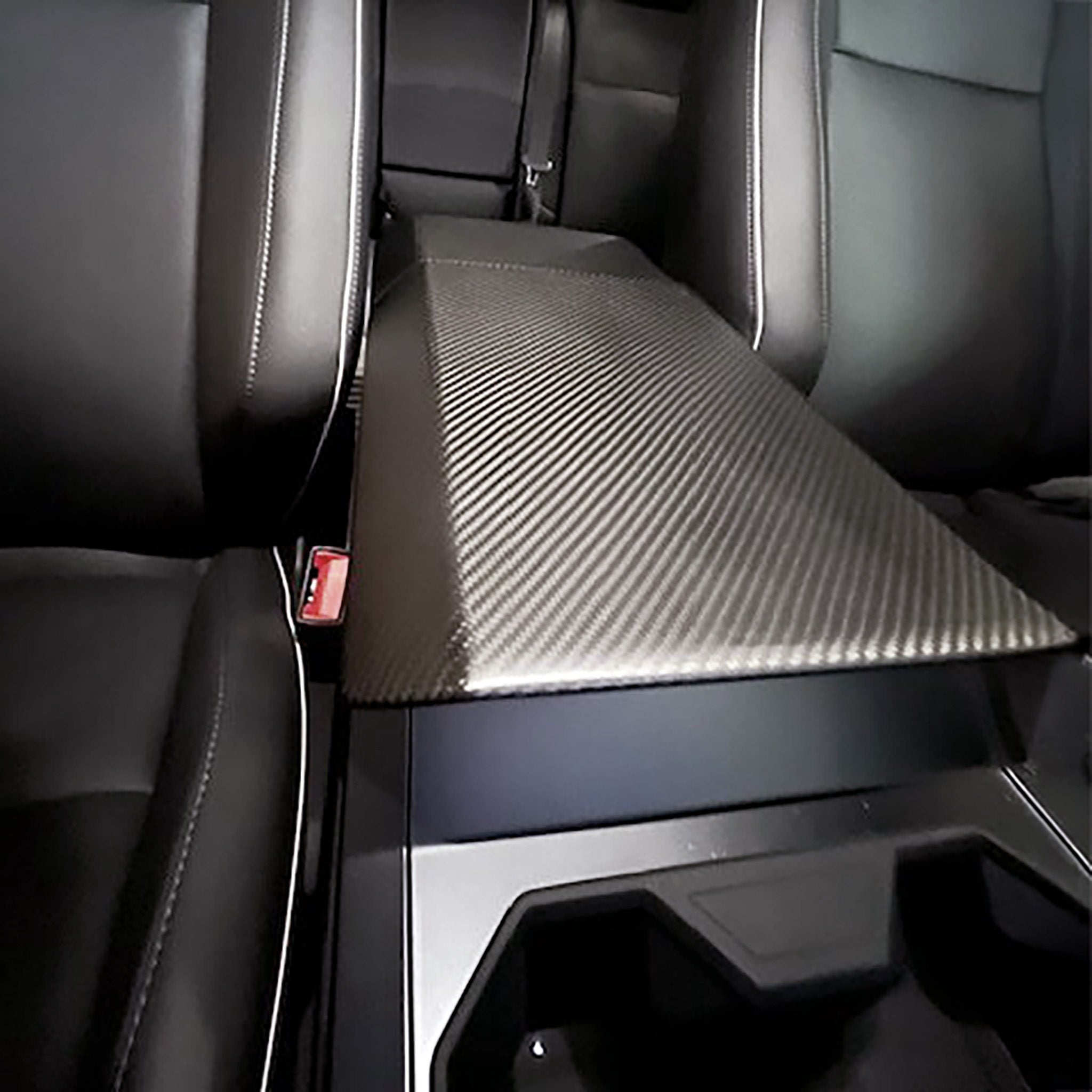 Real Carbon Fiber Armrest Cover & Rear Screen Frame Cover for Tesla Cybertruck (2 Pcs)