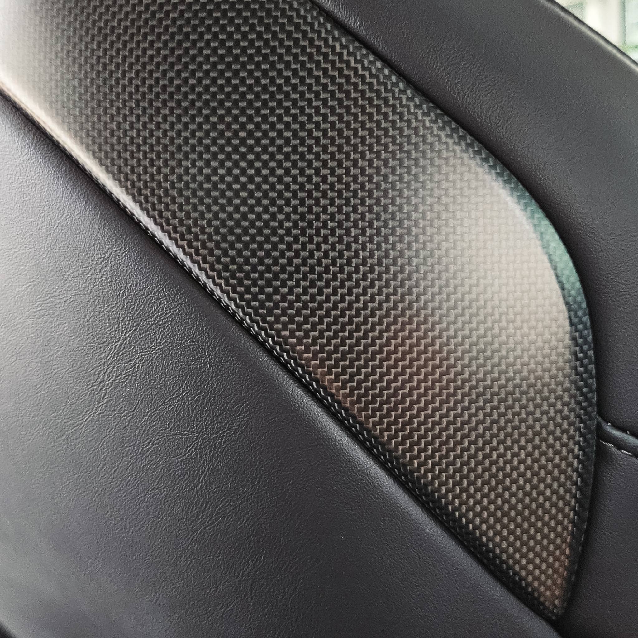 Real Carbon Fiber Seat Back Covers for 2024+ Tesla Model 3 Highland Performance – 1x1 Plain & 2x2 Twill Weave