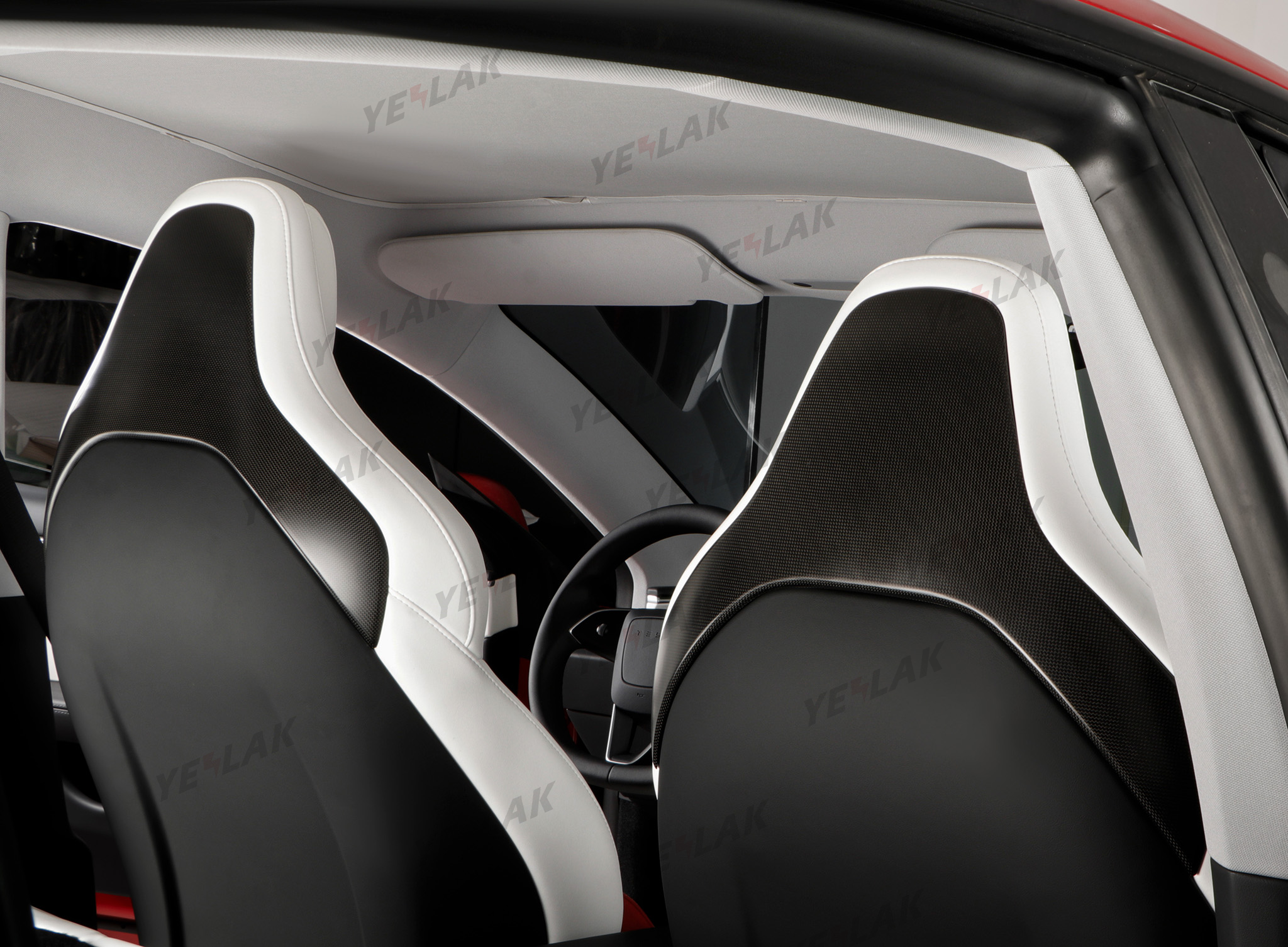 Real Carbon Fiber Seat Back Covers for 2024+ Tesla Model 3 Highland Performance – 1x1 Plain & 2x2 Twill Weave