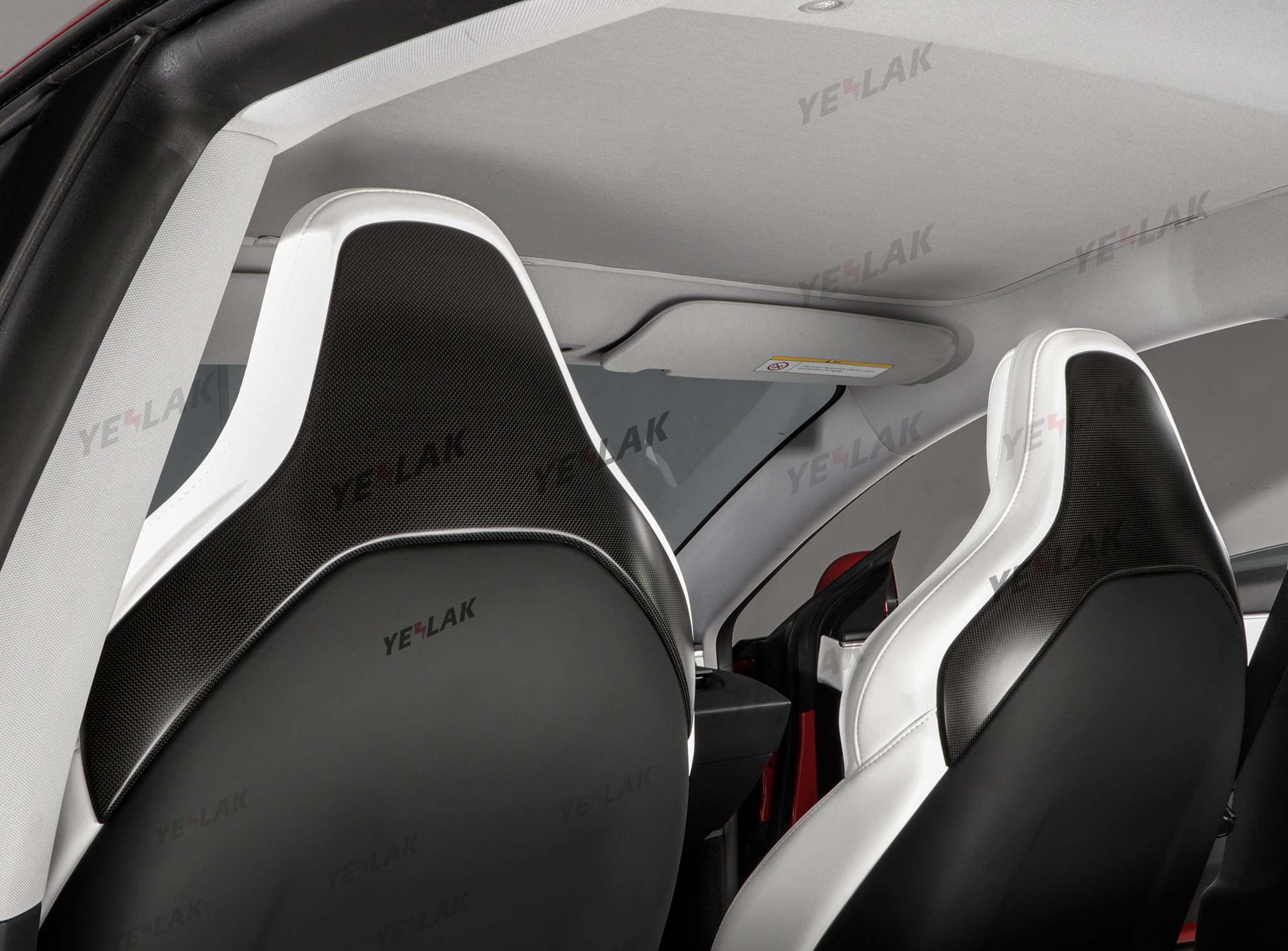 Real Carbon Fiber Seat Back Covers for 2024+ Tesla Model 3 Highland Performance – 1x1 Plain & 2x2 Twill Weave