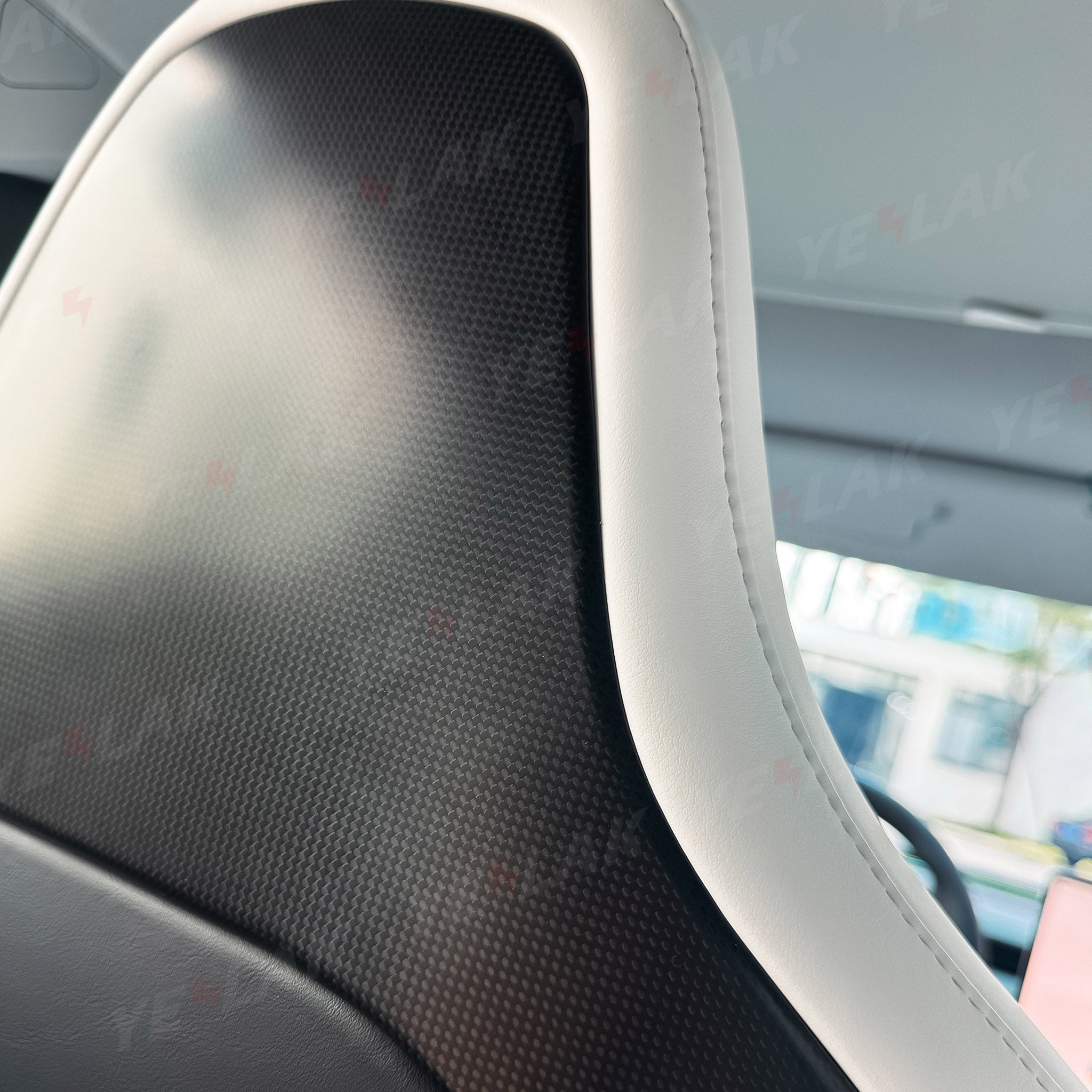 Real Carbon Fiber Seat Back Covers for 2024+ Tesla Model 3 Highland Performance – 1x1 Plain & 2x2 Twill Weave