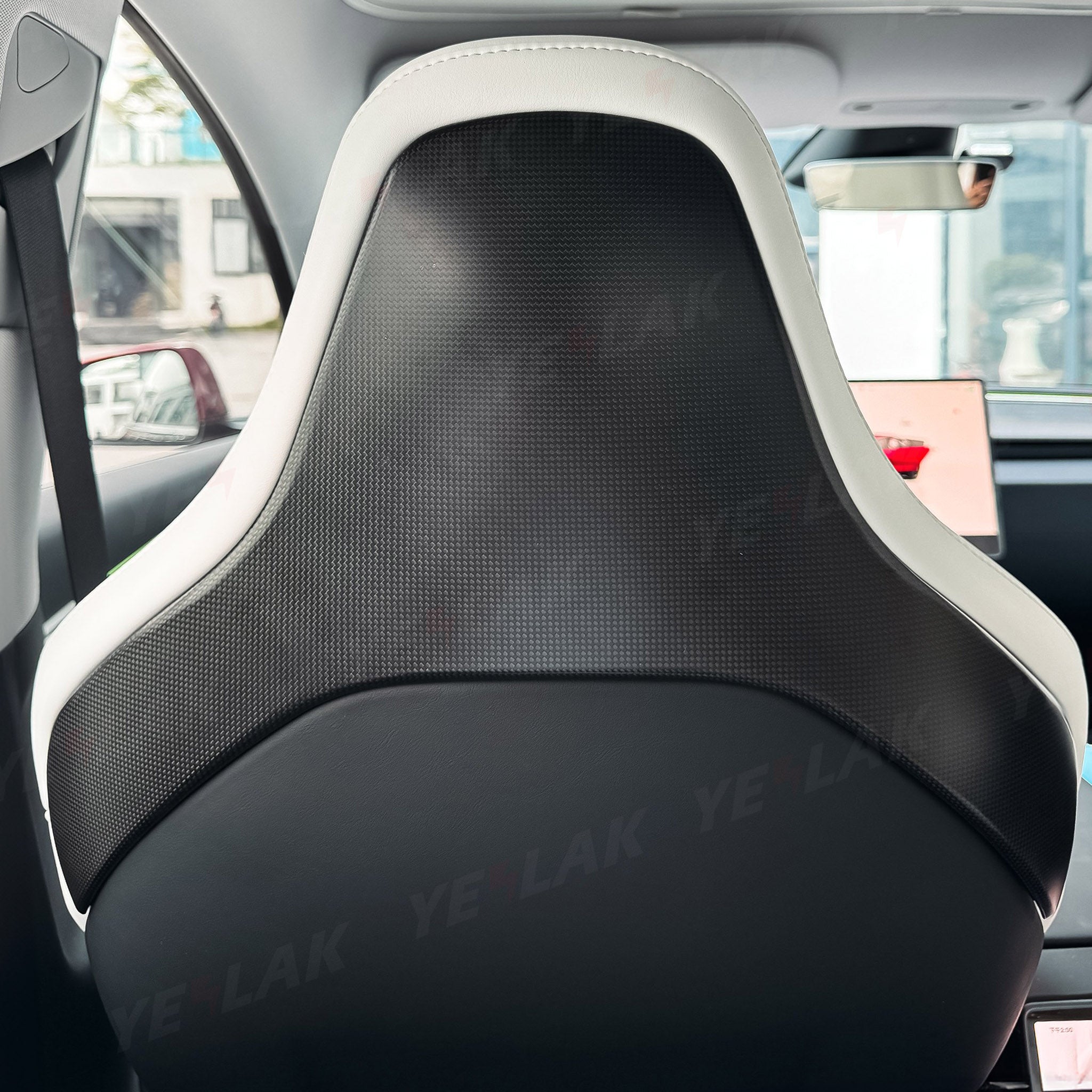 Real Carbon Fiber Seat Back Covers for 2024+ Tesla Model 3 Highland Performance – 1x1 Plain & 2x2 Twill Weave