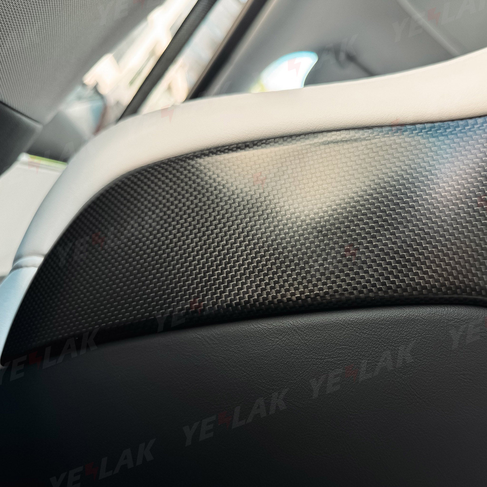 Real Carbon Fiber Seat Back Covers for 2024+ Tesla Model 3 Highland Performance – 1x1 Plain & 2x2 Twill Weave