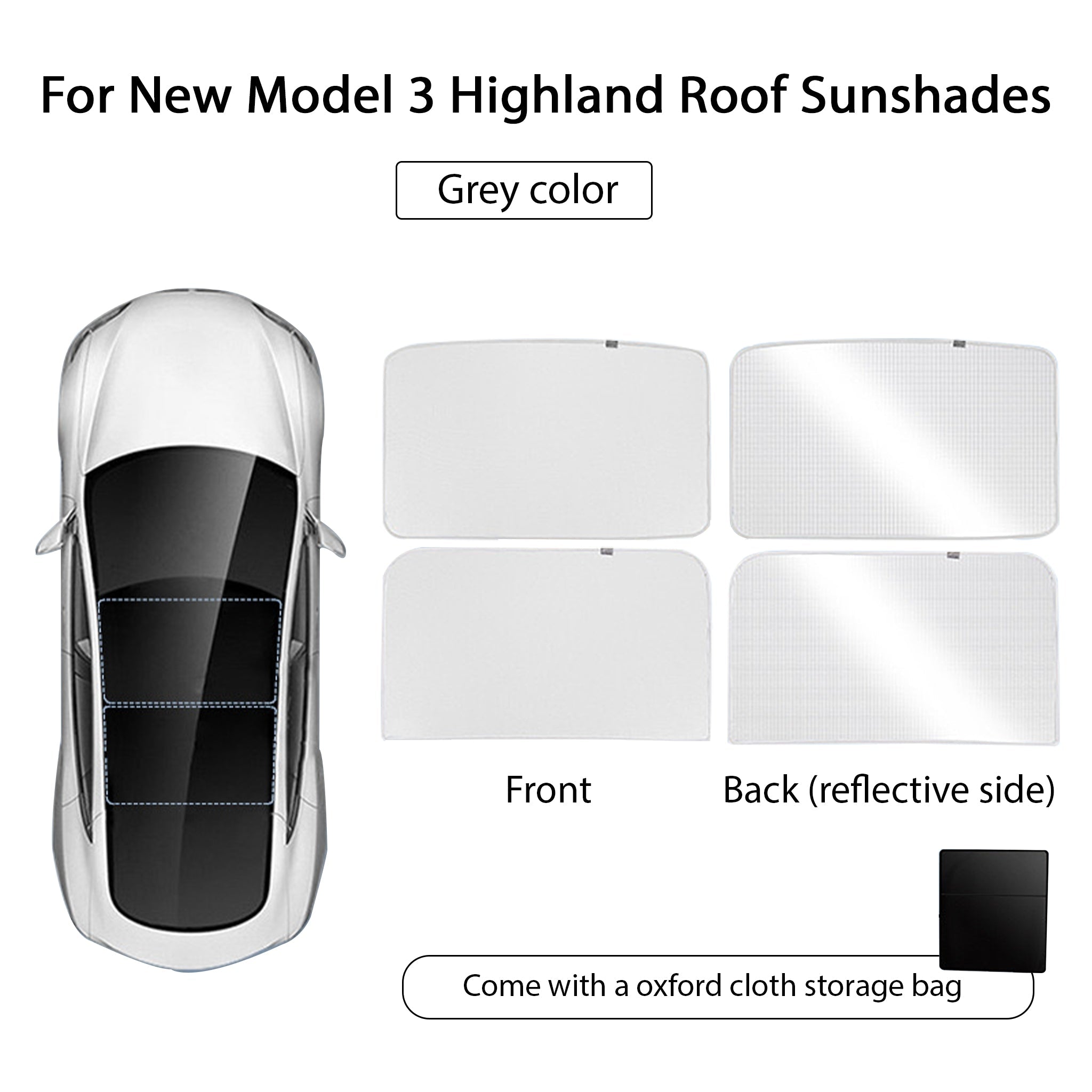Roof Sunshade for Tesla New Model 3 Highland 2024+