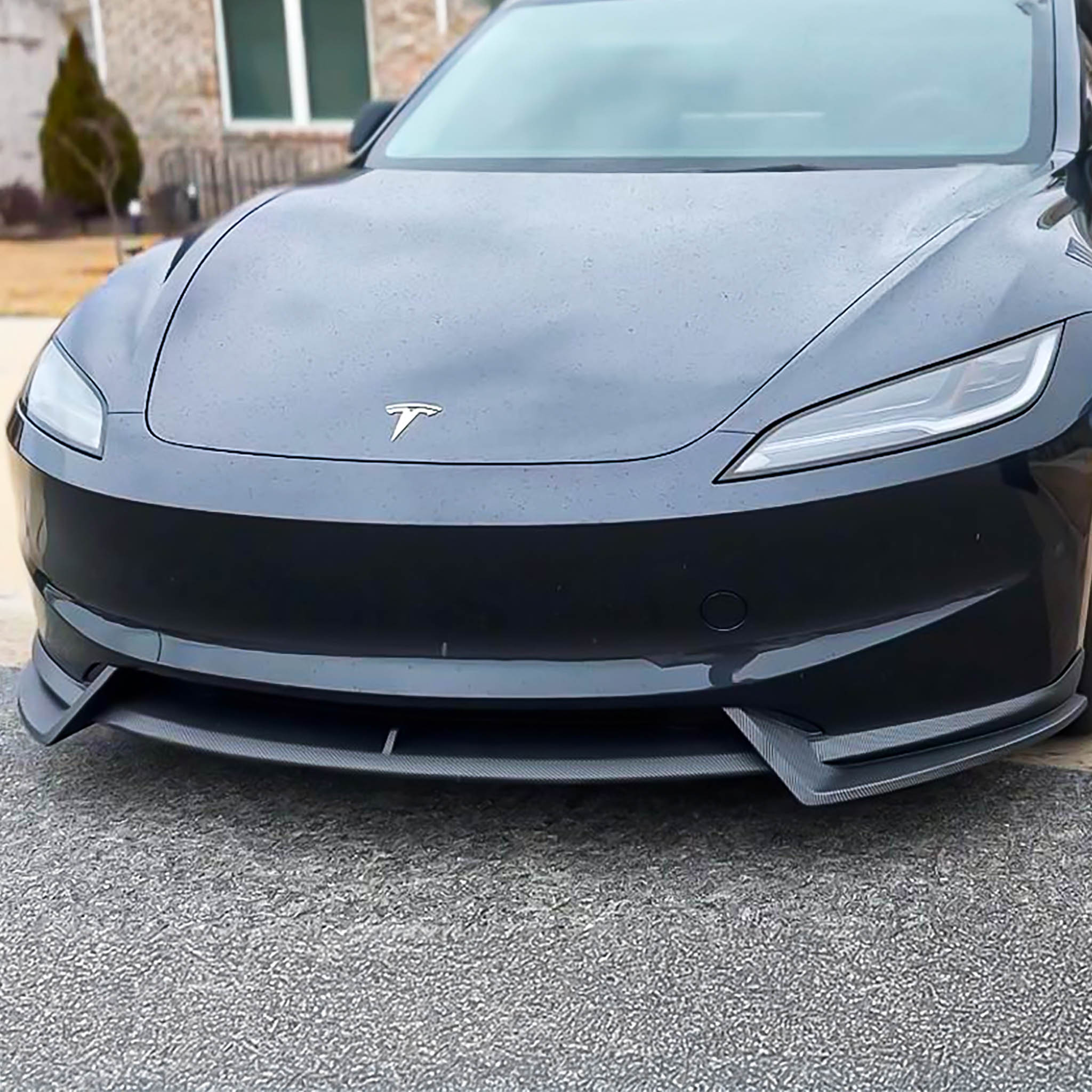 Sporty Front Lip Spoiler For Tesla Model 3 Highland 2024+