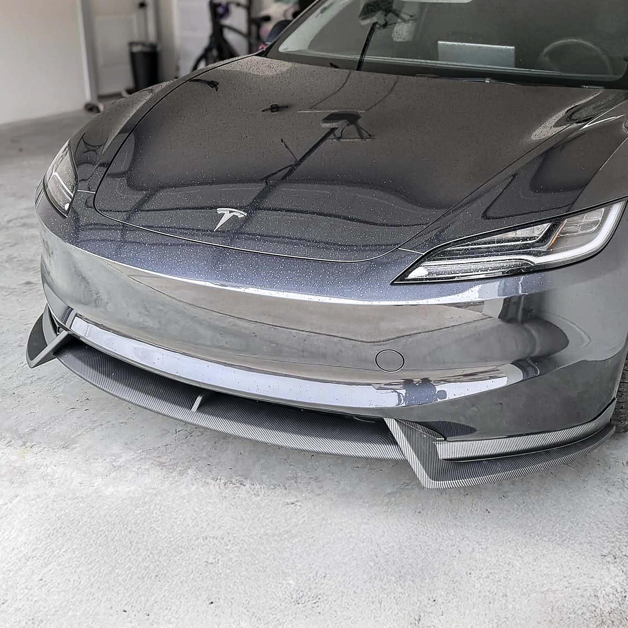 Sporty Front Lip Spoiler For Tesla Model 3 Highland 2024+