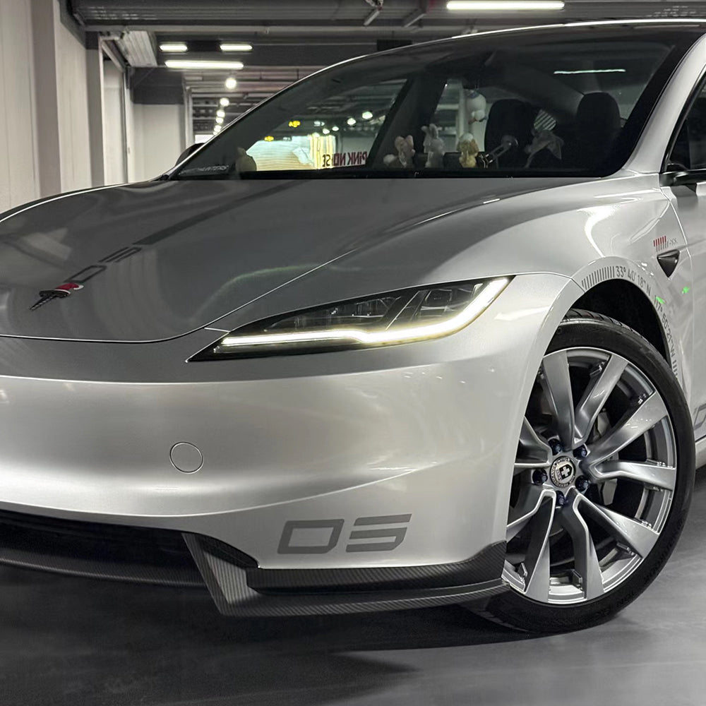 Sporty Front Lip Spoiler For Tesla Model 3 Highland 2024+