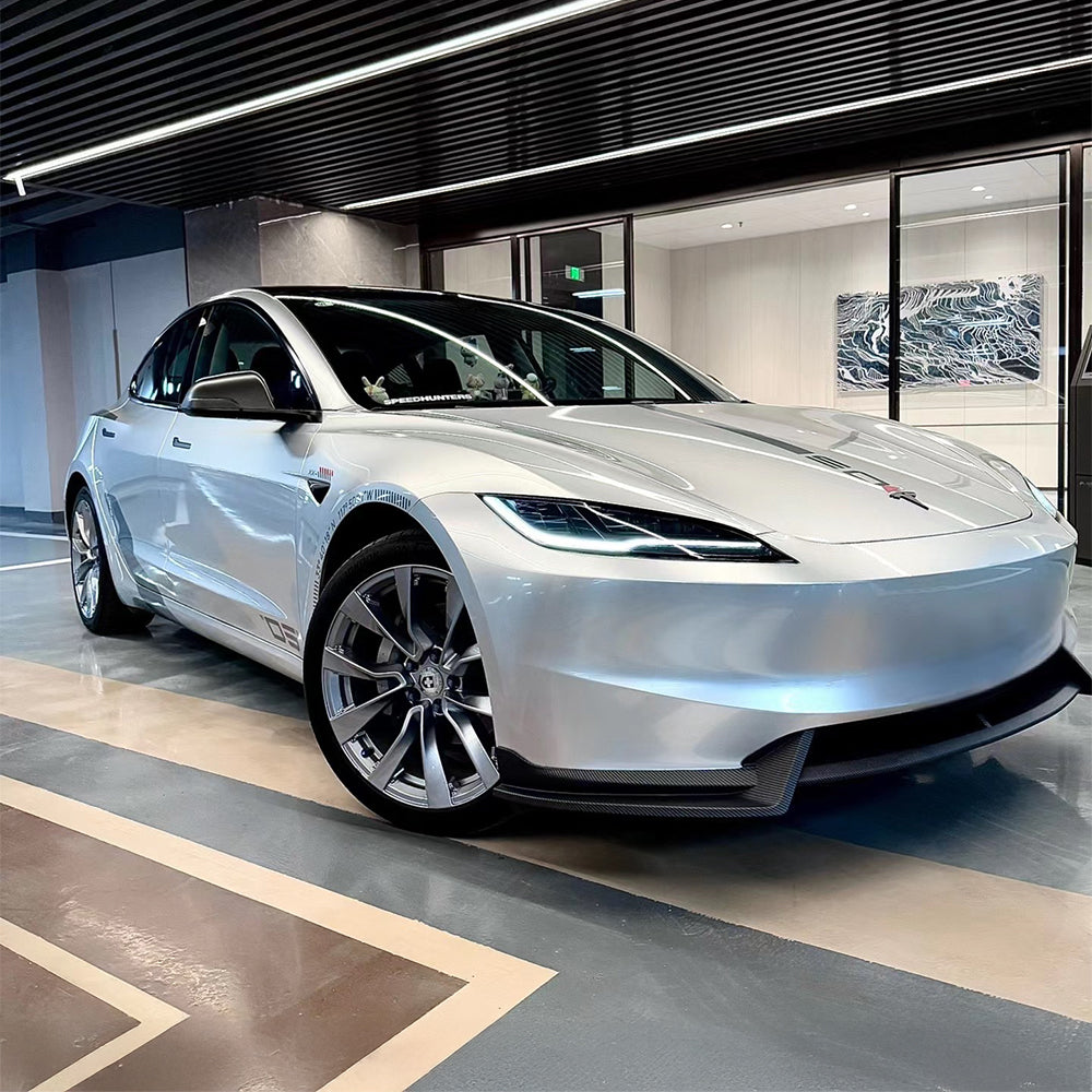 Sporty Front Lip Spoiler For Tesla Model 3 Highland 2024+