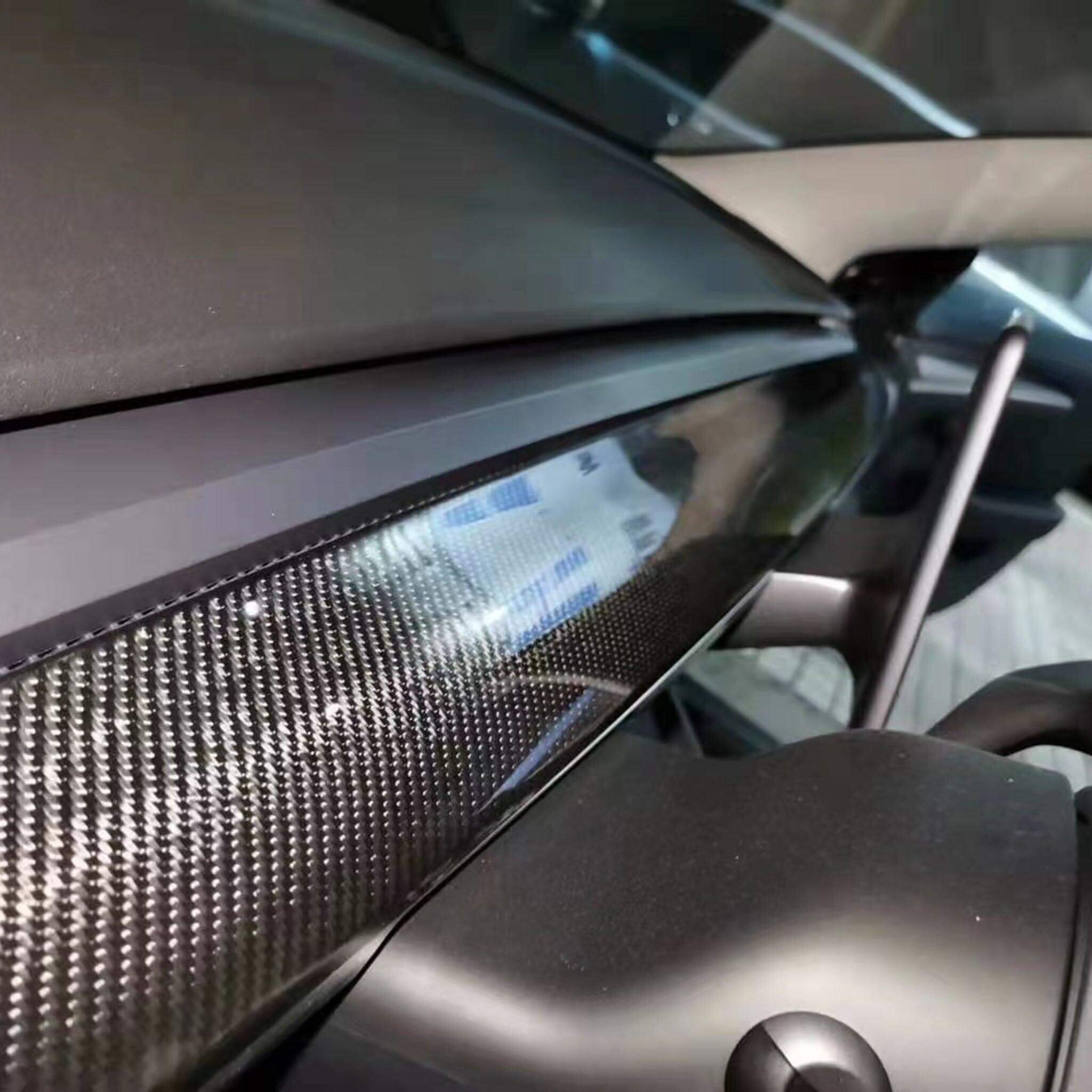 Bundle: Tesla Model 3/Y Carbon Fiber Dashboard & Door Trim Covers Set 2021-2024