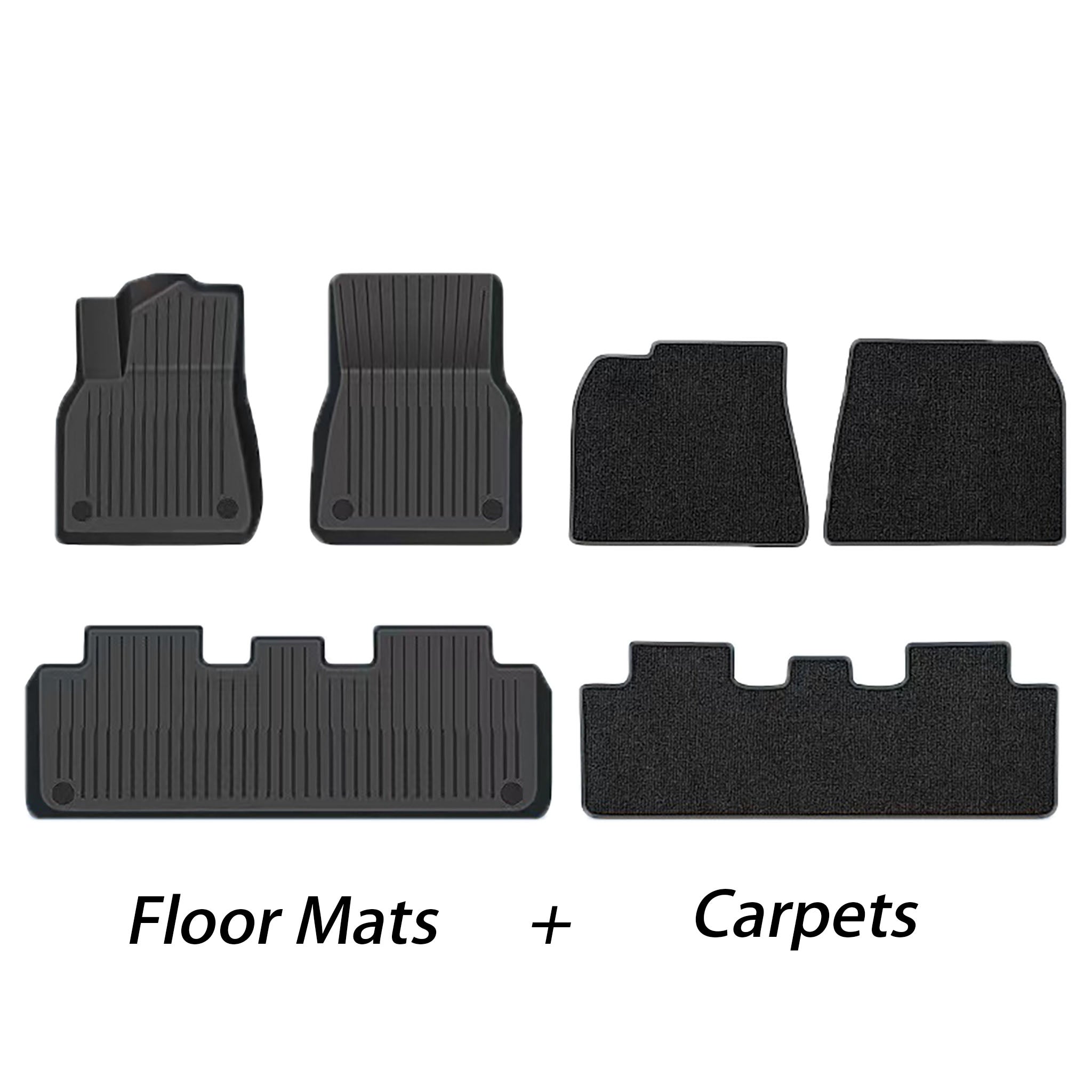 All-Weather Floor Mats for Tesla Model 3 (2017-2023) - Durable, Custom-Fit