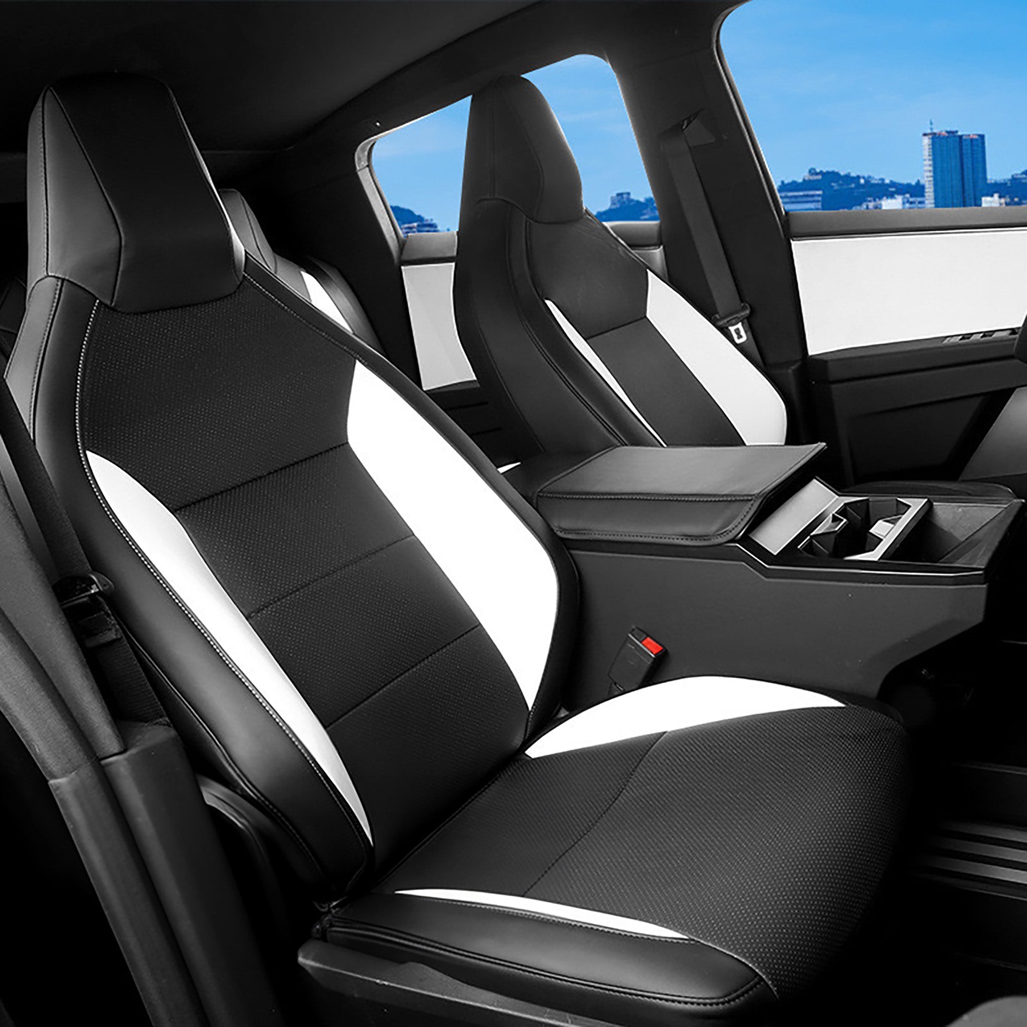 Tesla Cybertruck Custom Leather Full Wrapping Seat Covers