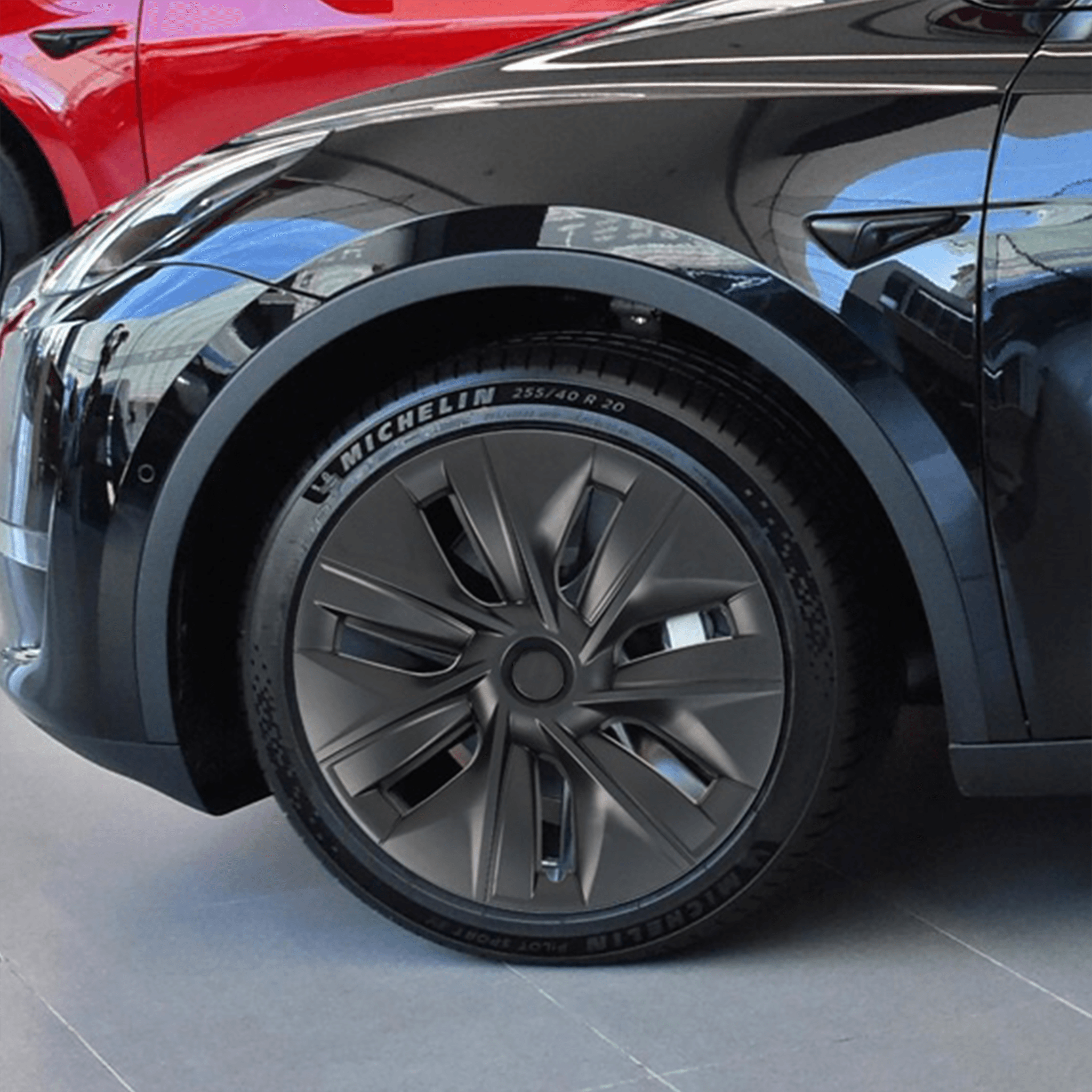 1 Pcs Replacement Tesla Model Y 19 Inch Gemini Wheel Cover All Black