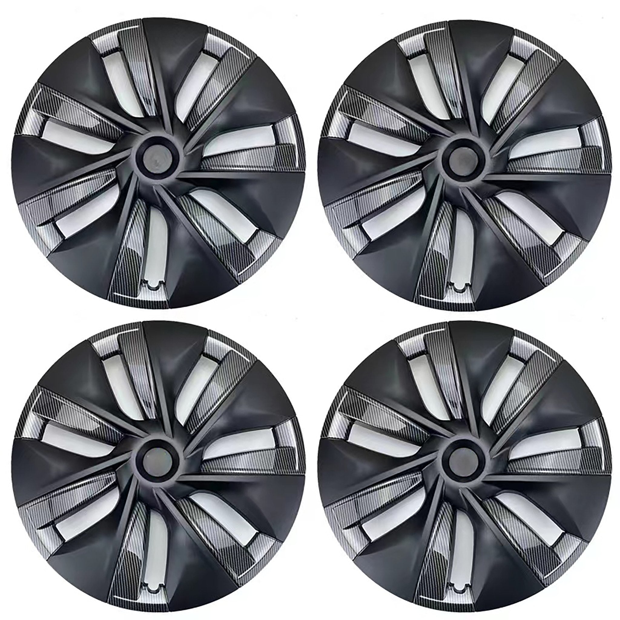 1 Pcs Replacement Tesla Model Y 19 Inch Gemini Wheel Cover All Black