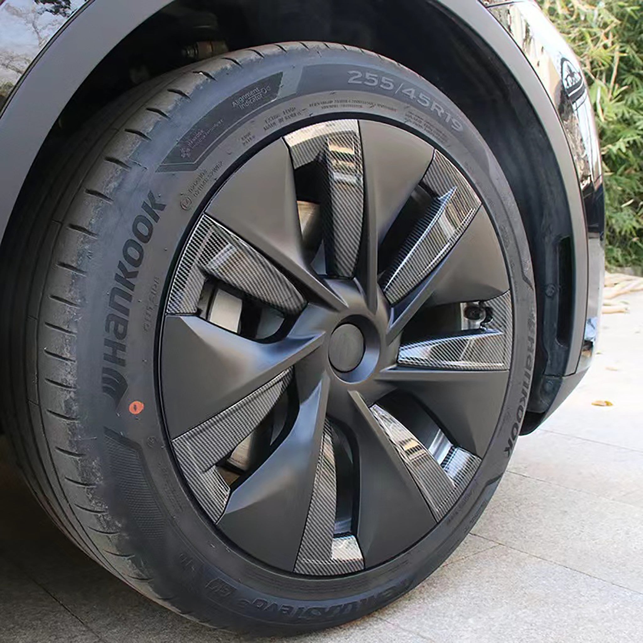 1 Pcs Replacement Tesla Model Y 19 Inch Gemini Wheel Cover All Black