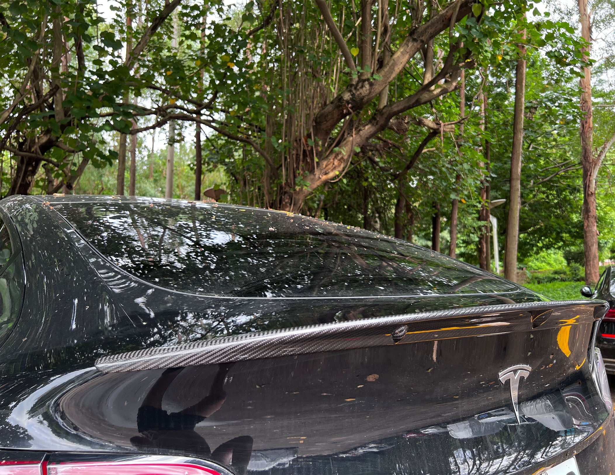 Real Carbon Fiber Spoiler for Tesla Model Y/3 – Sleek Design, Aerodynamic Boost, Perfect Fit