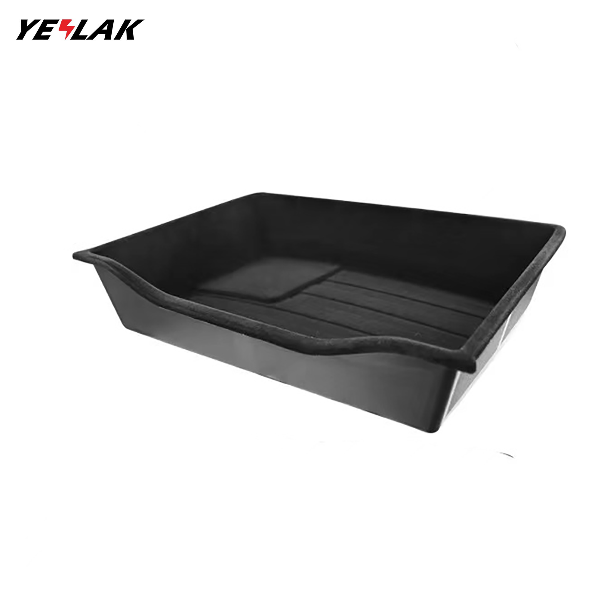 Tesla Model Y/X Custom-Fit Under-Seat Storage Box Organizer – ABS Flocked Interior, Drawer-Style Design