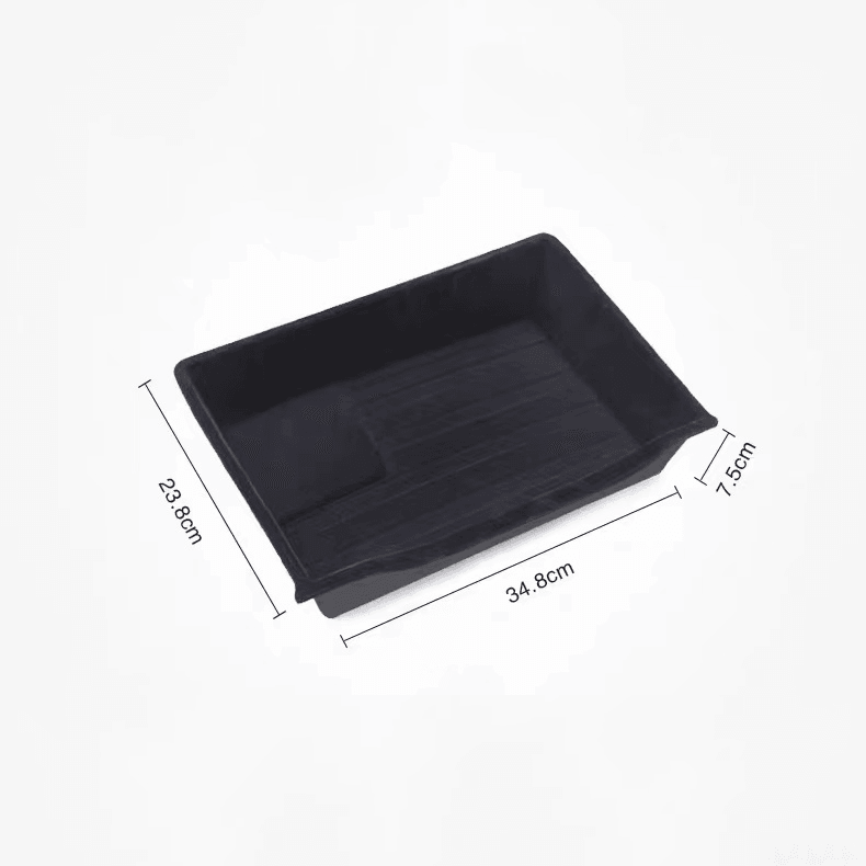 Tesla Model Y/X Custom-Fit Under-Seat Storage Box Organizer – ABS Flocked Interior, Drawer-Style Design