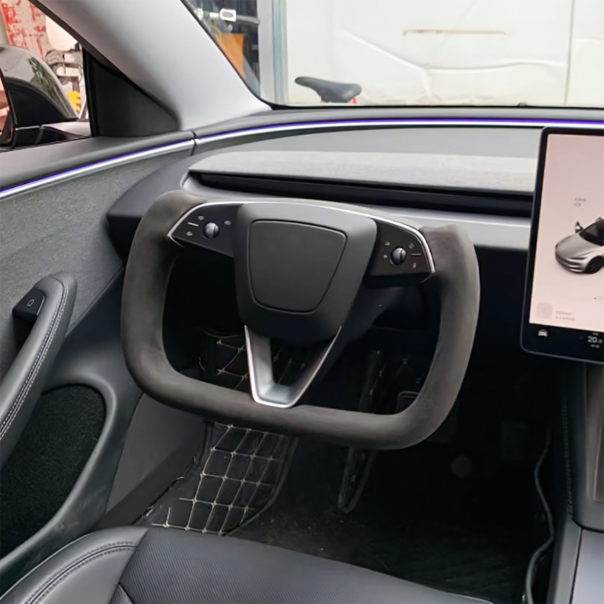 Tesla Model 3 Highland Yoke Steering Wheel (2024+) | Heated Leather Upgrade