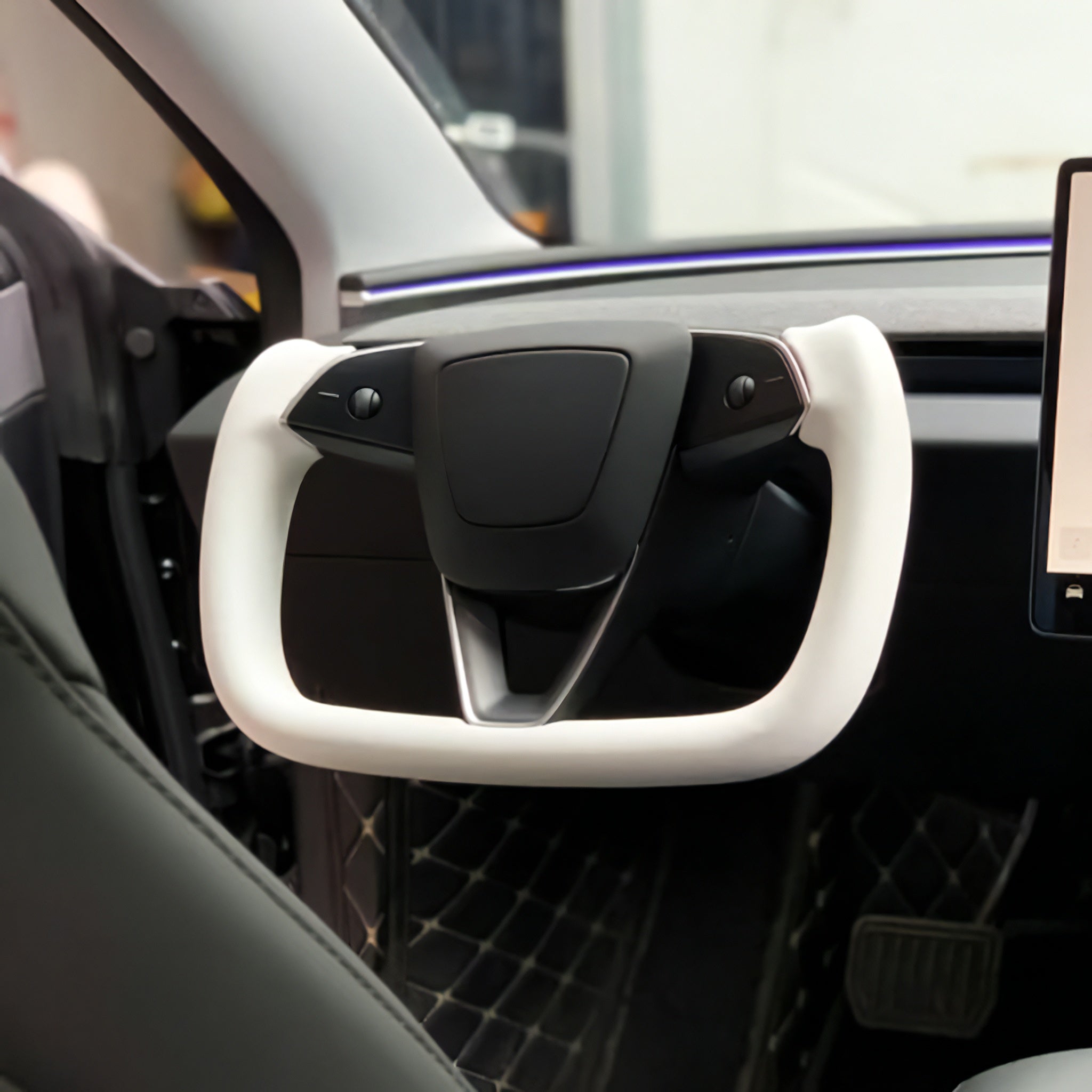 Tesla Model 3 Highland Yoke Steering Wheel (2024+) | Heated Leather Upgrade