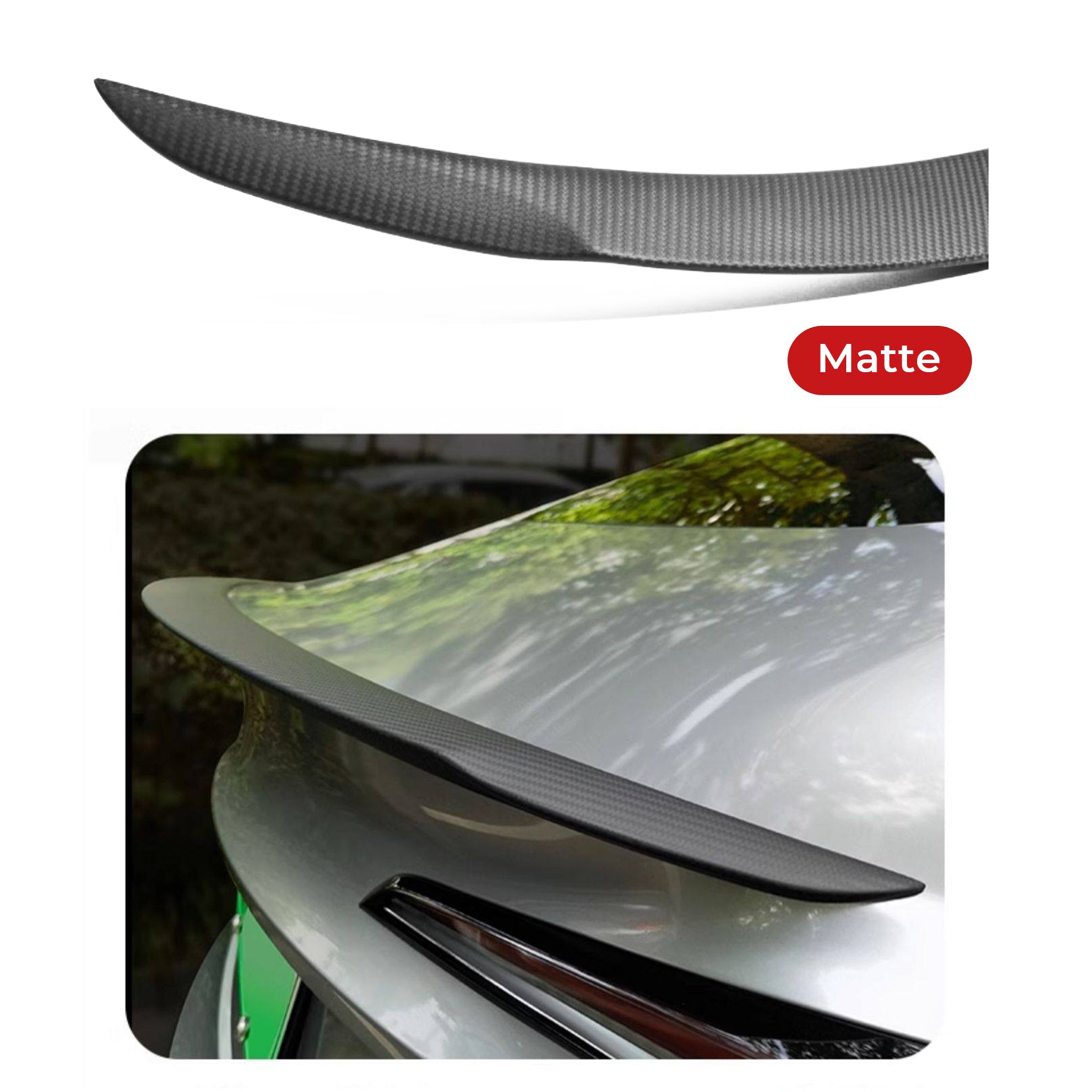 2024+ Tesla Model 3 Real Carbon Fiber Spoiler - Enhance Performance & Aerodynamics