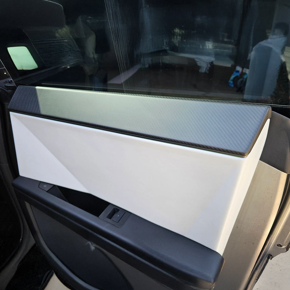 Tesla Cybertruck Carbon Fiber Door Panel Covers – Premium Front & Rear Upper Overlays for a Sleek, Luxurious Interior Upgrade