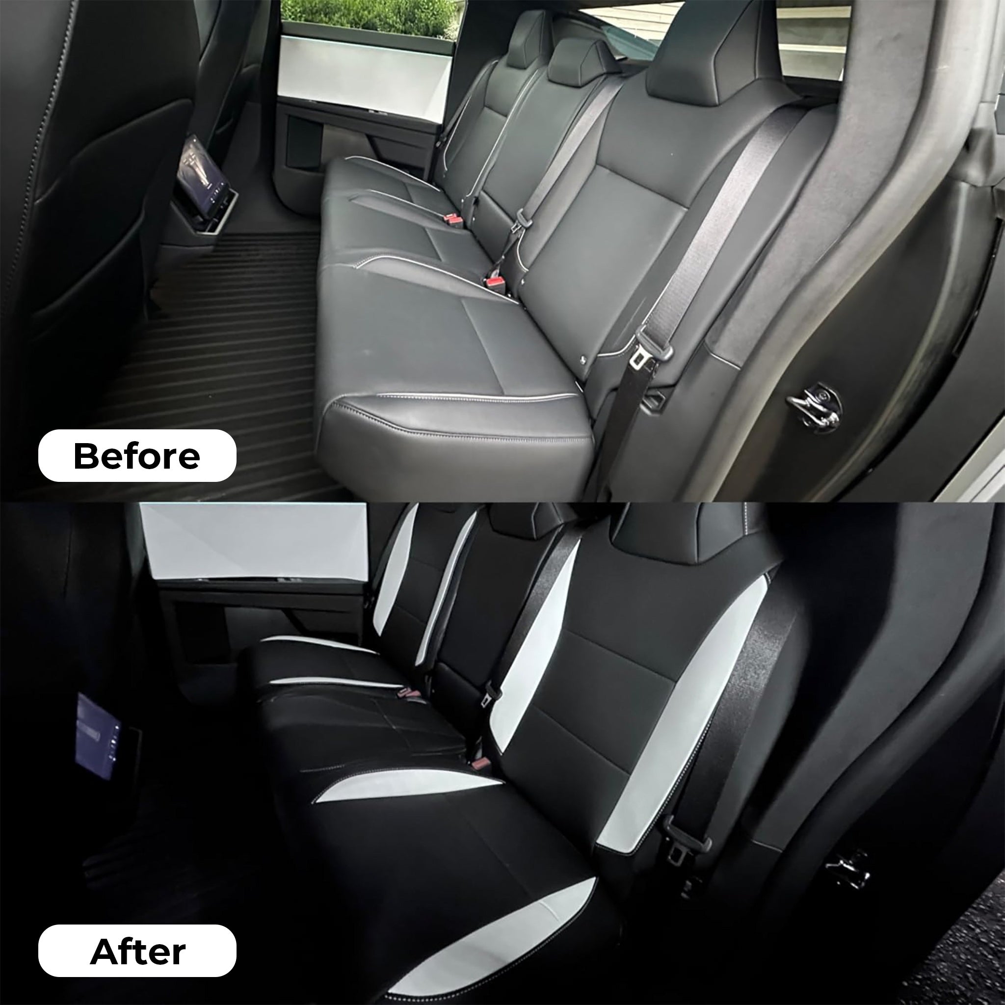 Tesla Cybertruck Custom Leather Full Wrapping Seat Covers