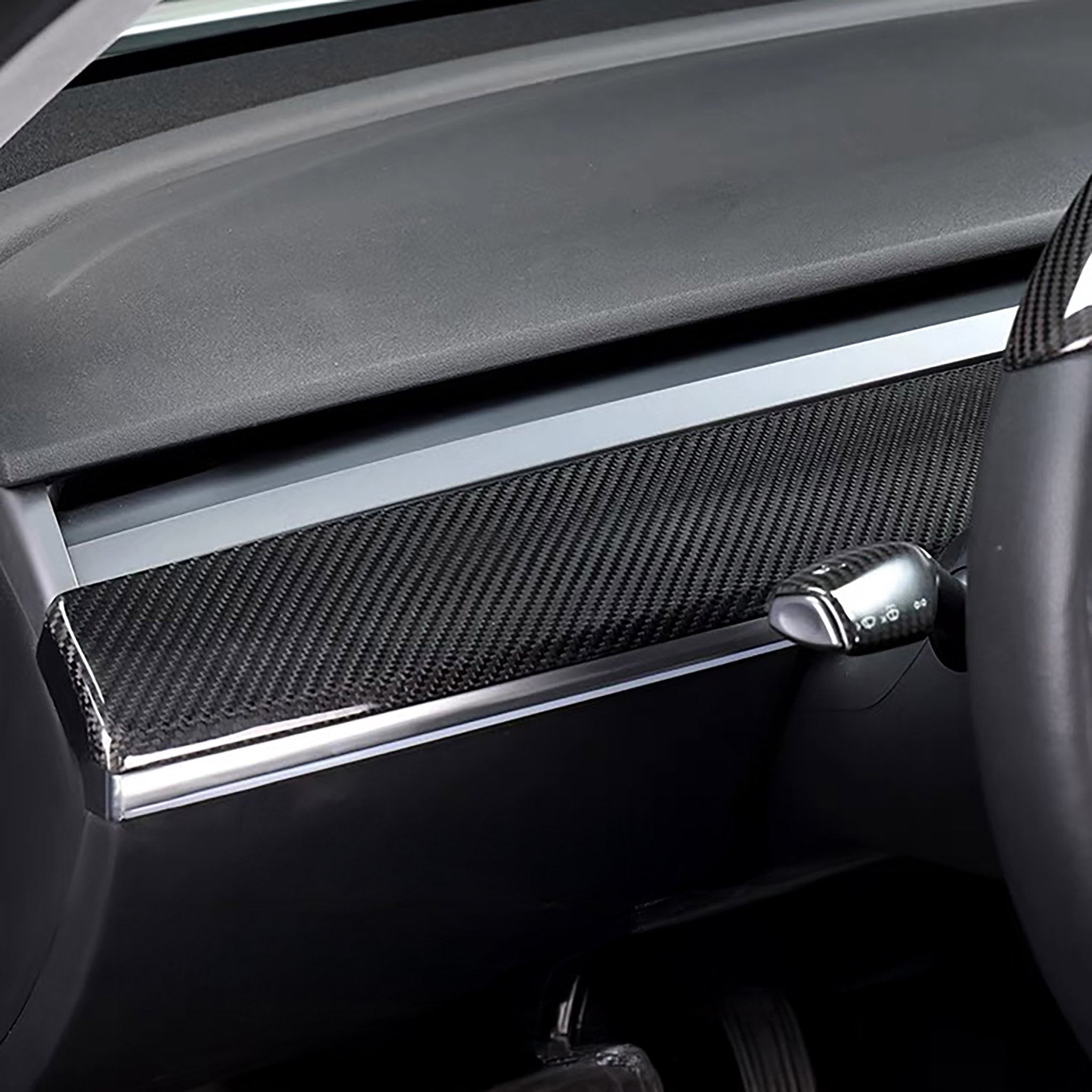 Bundle: Tesla Model 3/Y Carbon Fiber Dashboard & Door Trim Covers Set 2021-2024