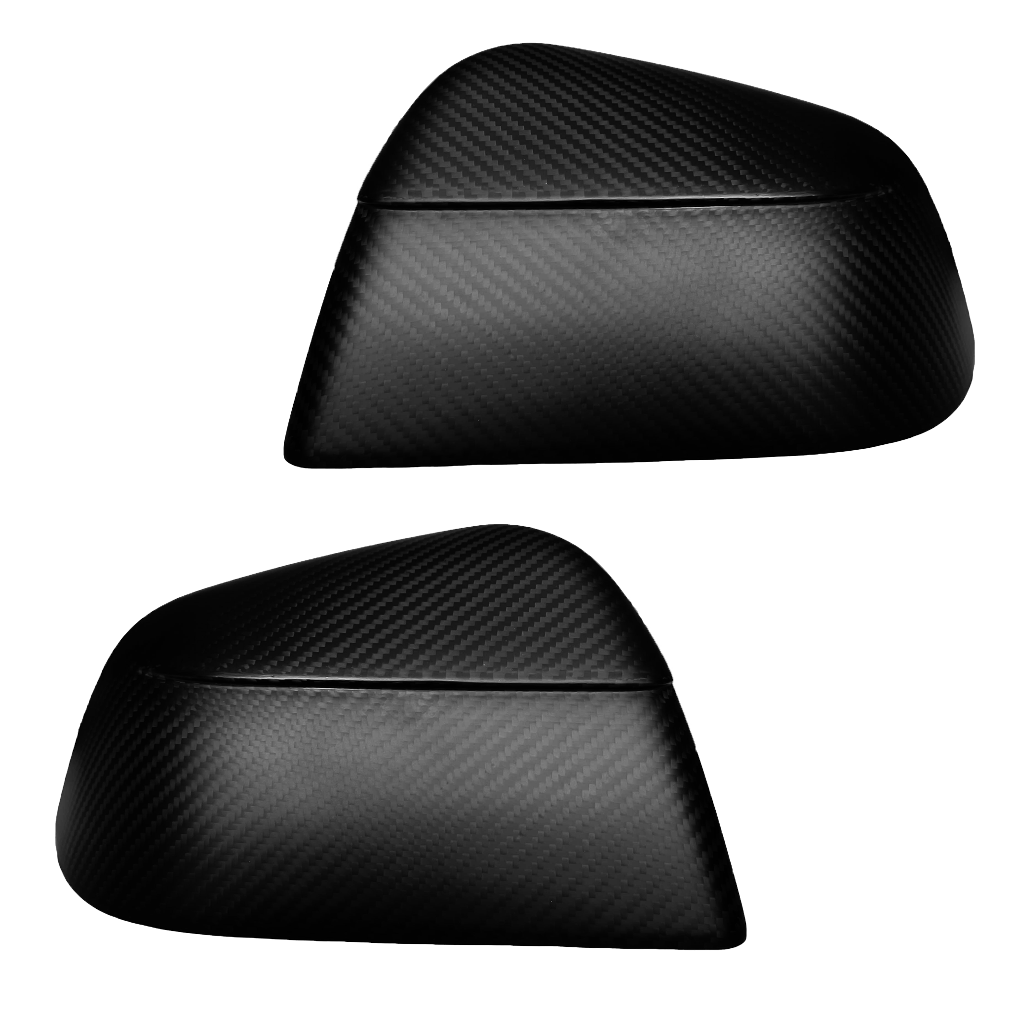 Tesla Model Y & 2025+ Juniper Edition Carbon Fiber Mirror Caps | Sleek Racing Design | Glossy/Matte Finish