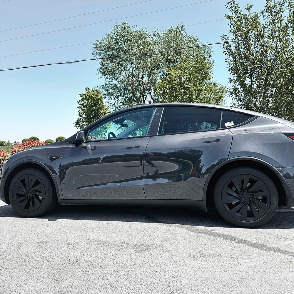 Tesla Model Y Juniper 19" Crossflow Wheel Covers | Helix Style ABS Polymer Rim Protectors (2025+)